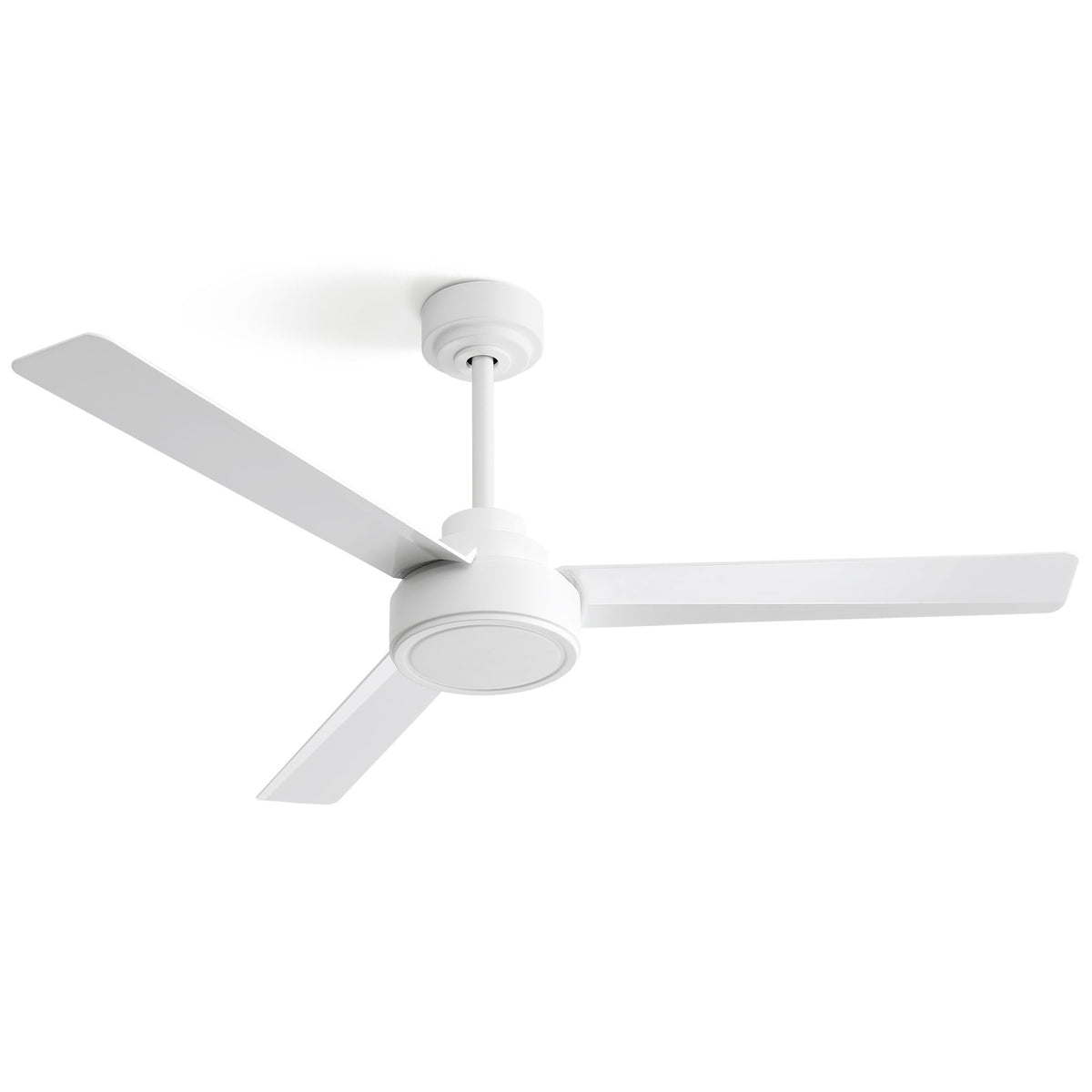 52" Ceiling Fan With Remote Control, 3 Blades, DC Motor, 6 Speed Reversible For Living Room - White