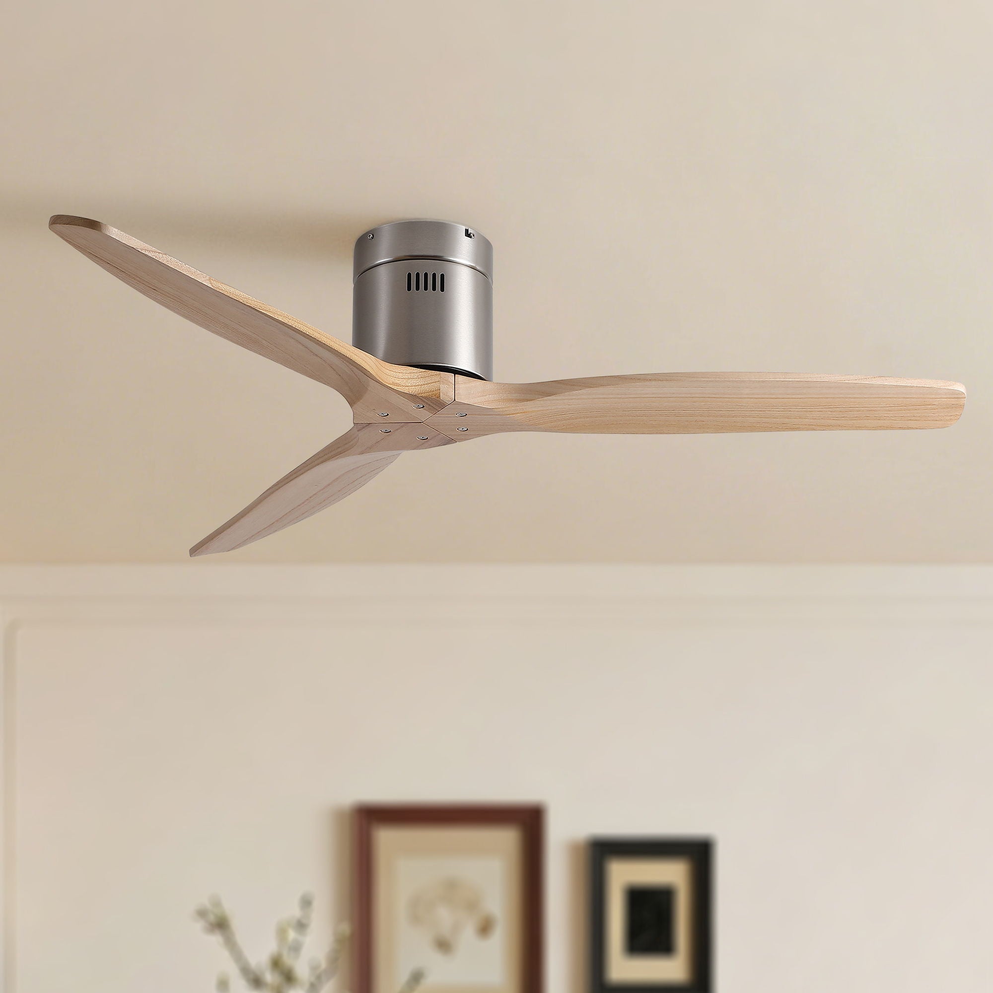 Low Profile Flush Mount Ceiling Fan Without Light