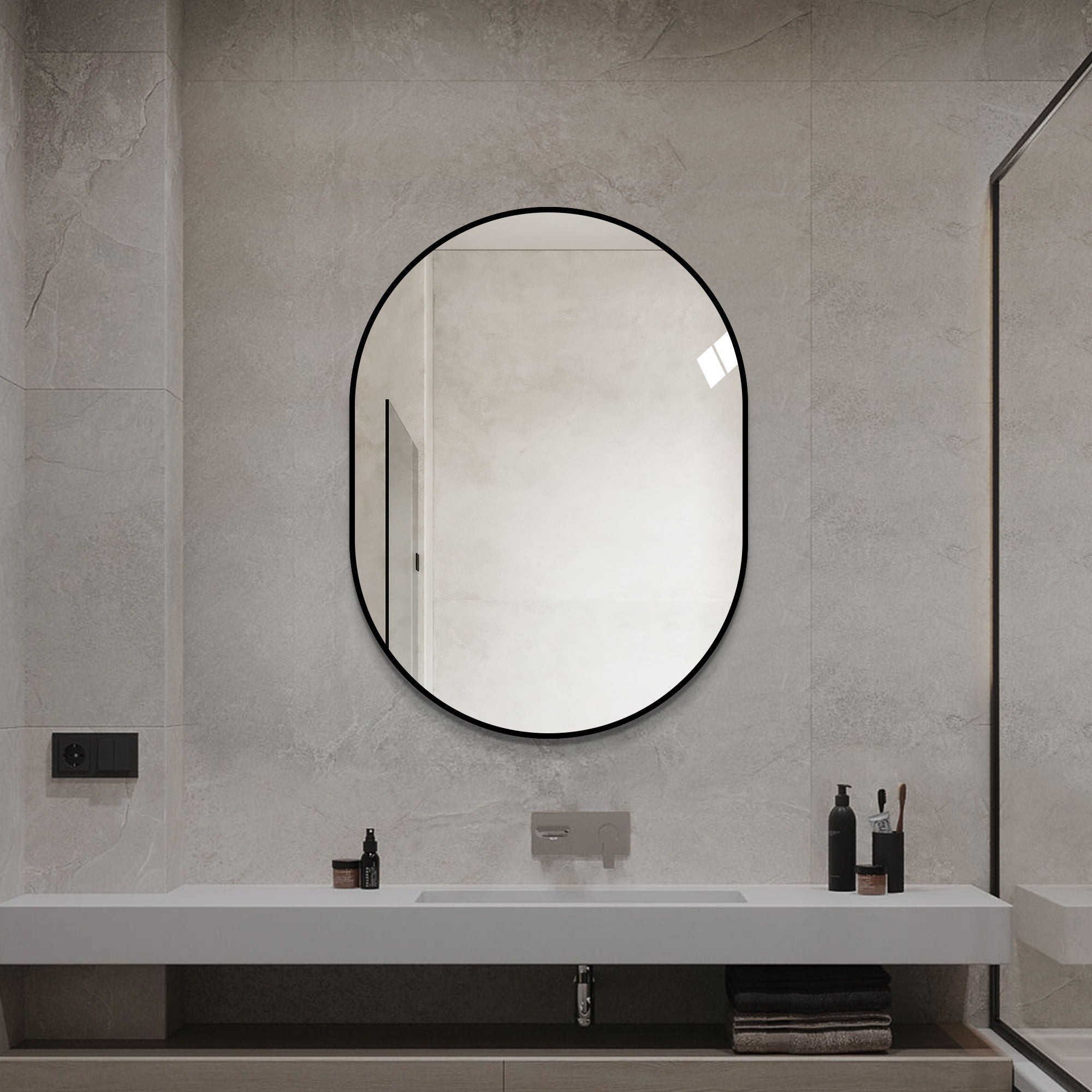 Modern Framed Bathroom Vanity Mirror