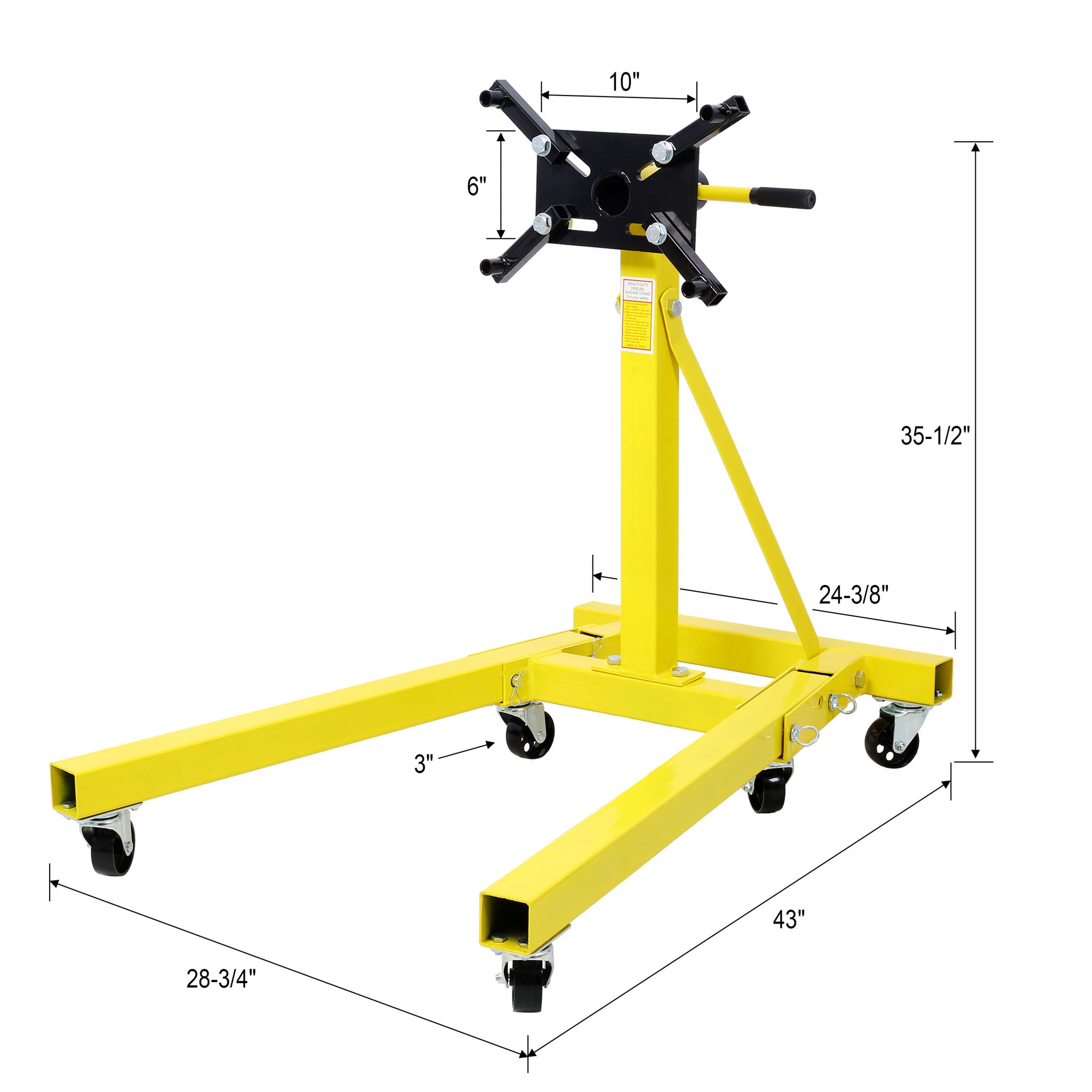 Folding Engine Stand With 360 Degree Adjustable Head