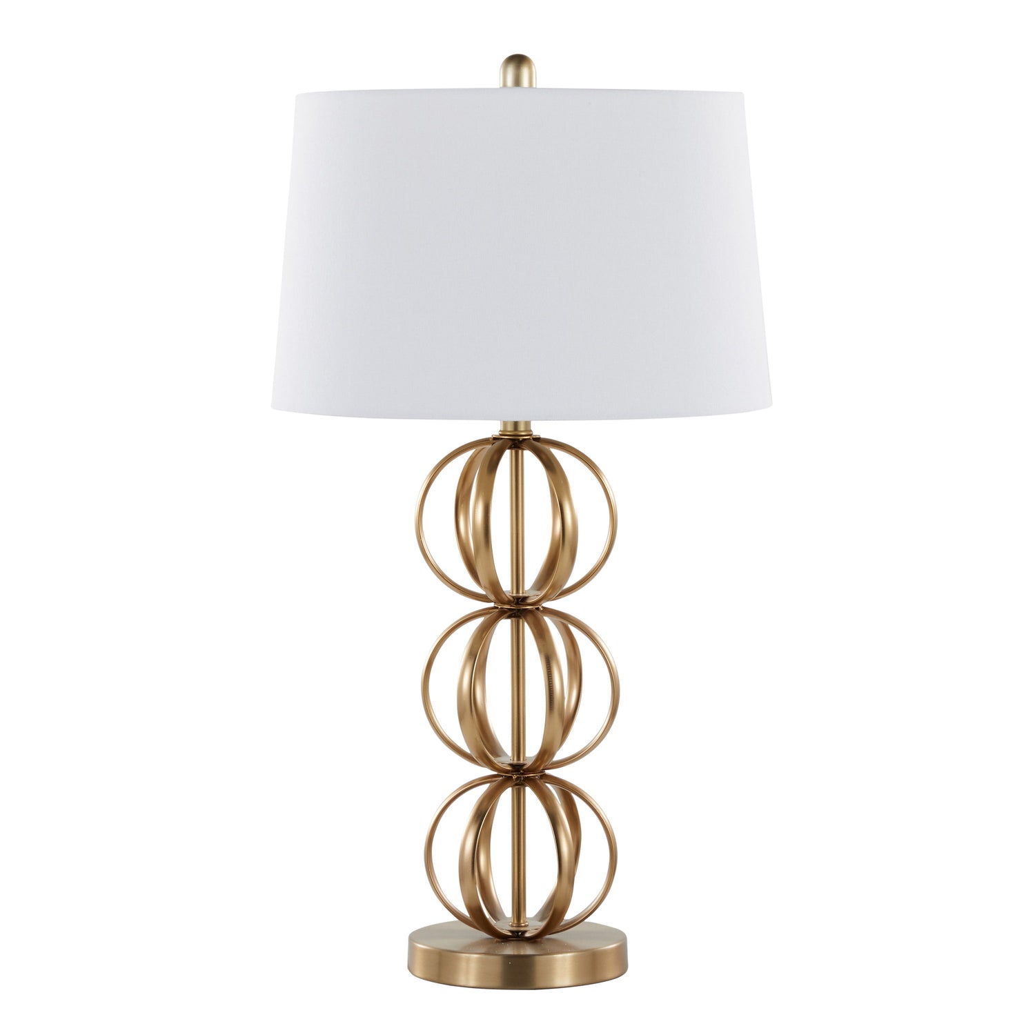 Linx - Contemporary Table Lamp (Set of 2) - Gold / White