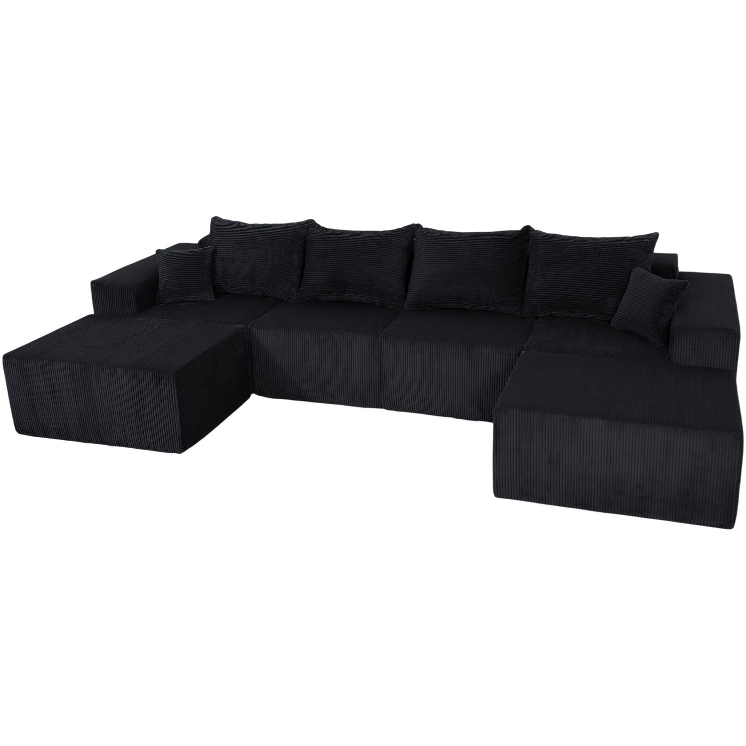 Modular Sectional Sofa, Convertible Couch With Chaise Corduroy