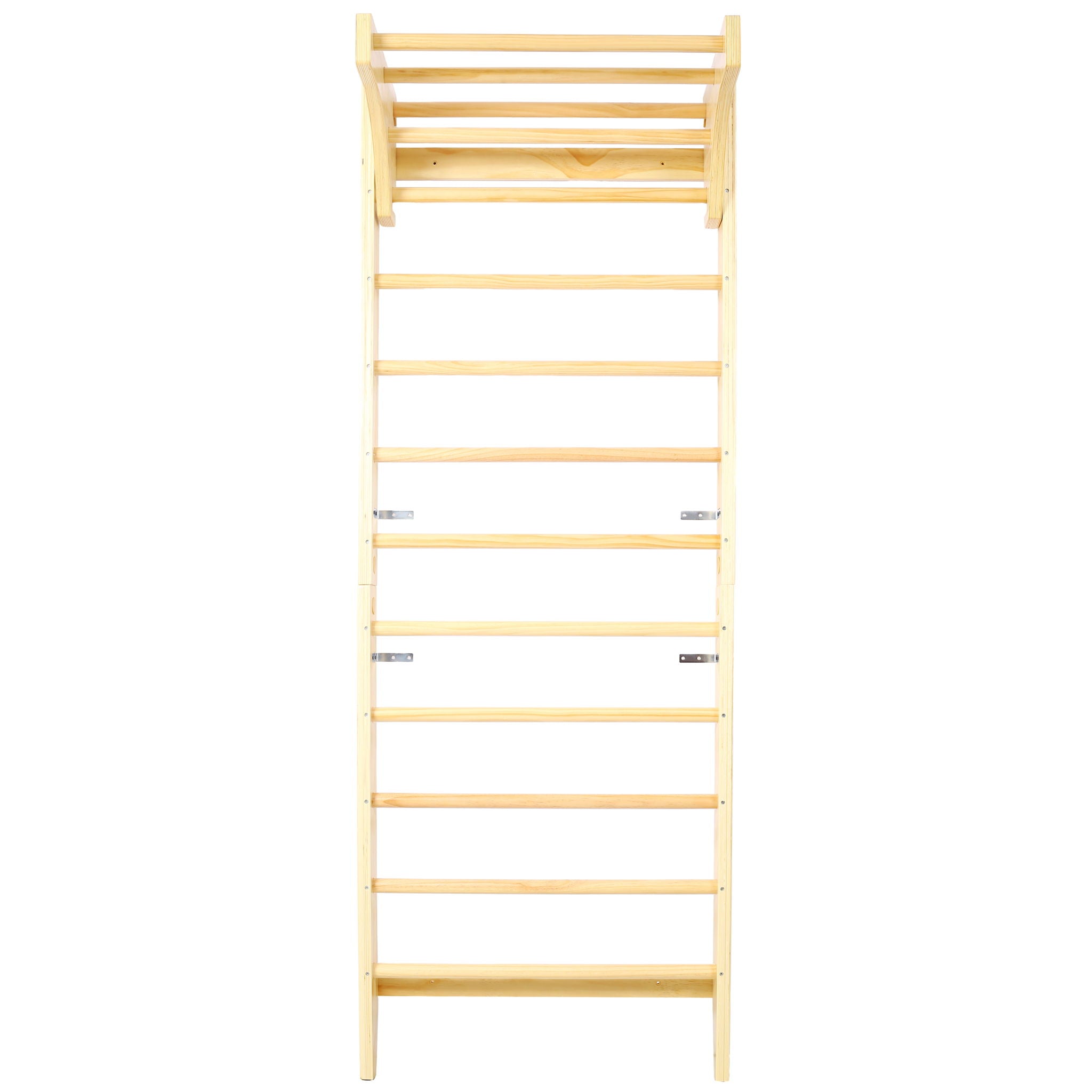 Swedish Ladder, Stall Bars Set For Physical Therapy & Gymnastics - Natural