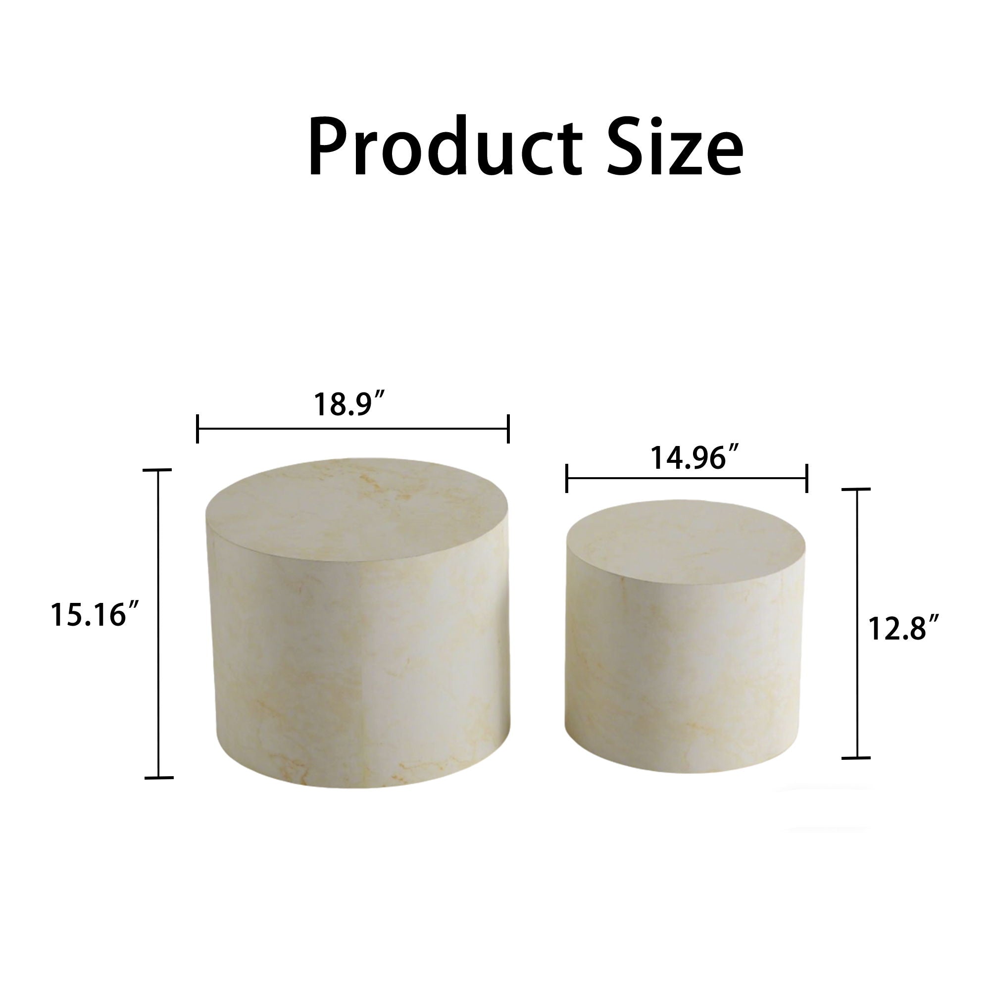 Modern Round Nesting Coffee Table (Set of 2)