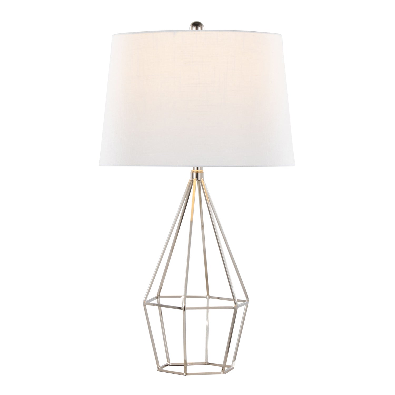 Diana - Contemporary Table Lamp (Set of 2) - Polished Nickel / Black Satin