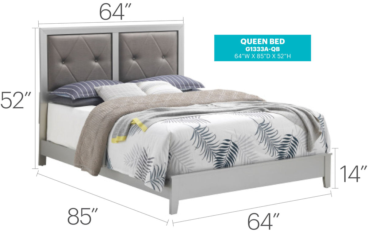 Padded Headboard Bed
