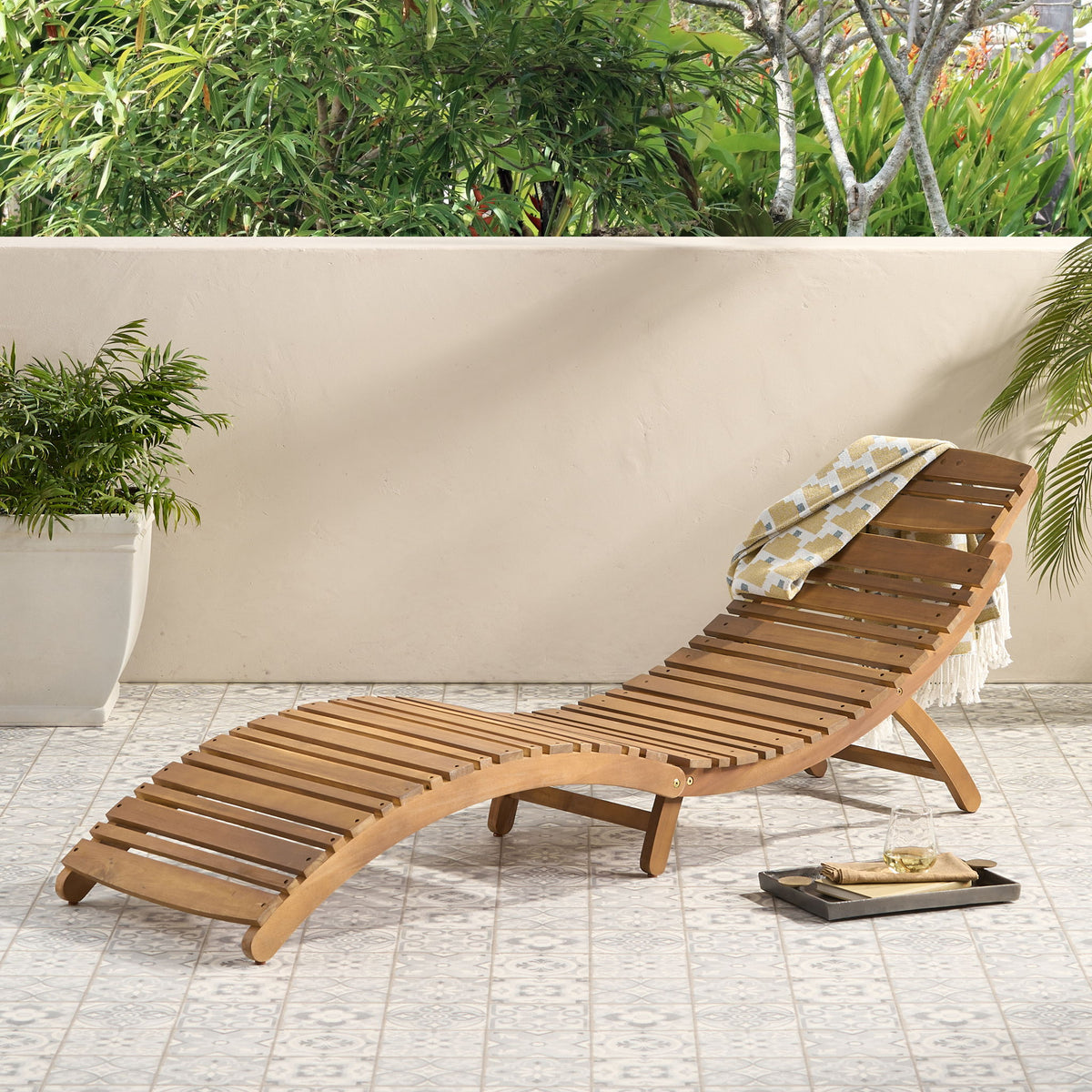 Lahaina - Wood Foldable Chaise Lounge