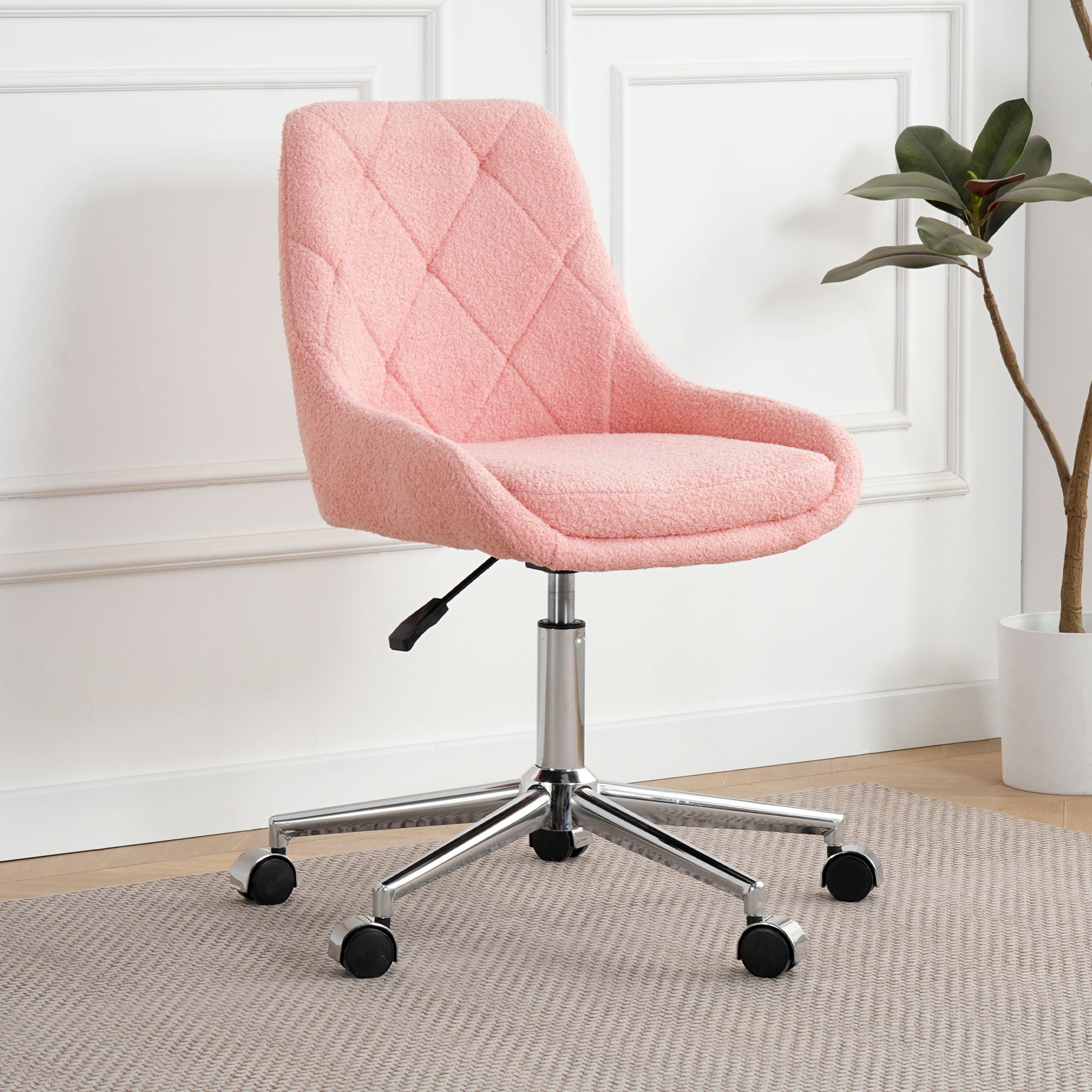 Adjustable And Space-Saving Chair With Golden Electroplated Legs