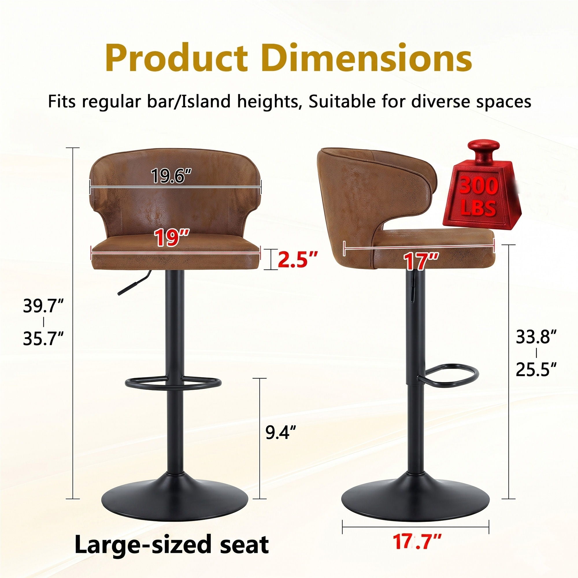 Adjustable Swivel Bar Chair