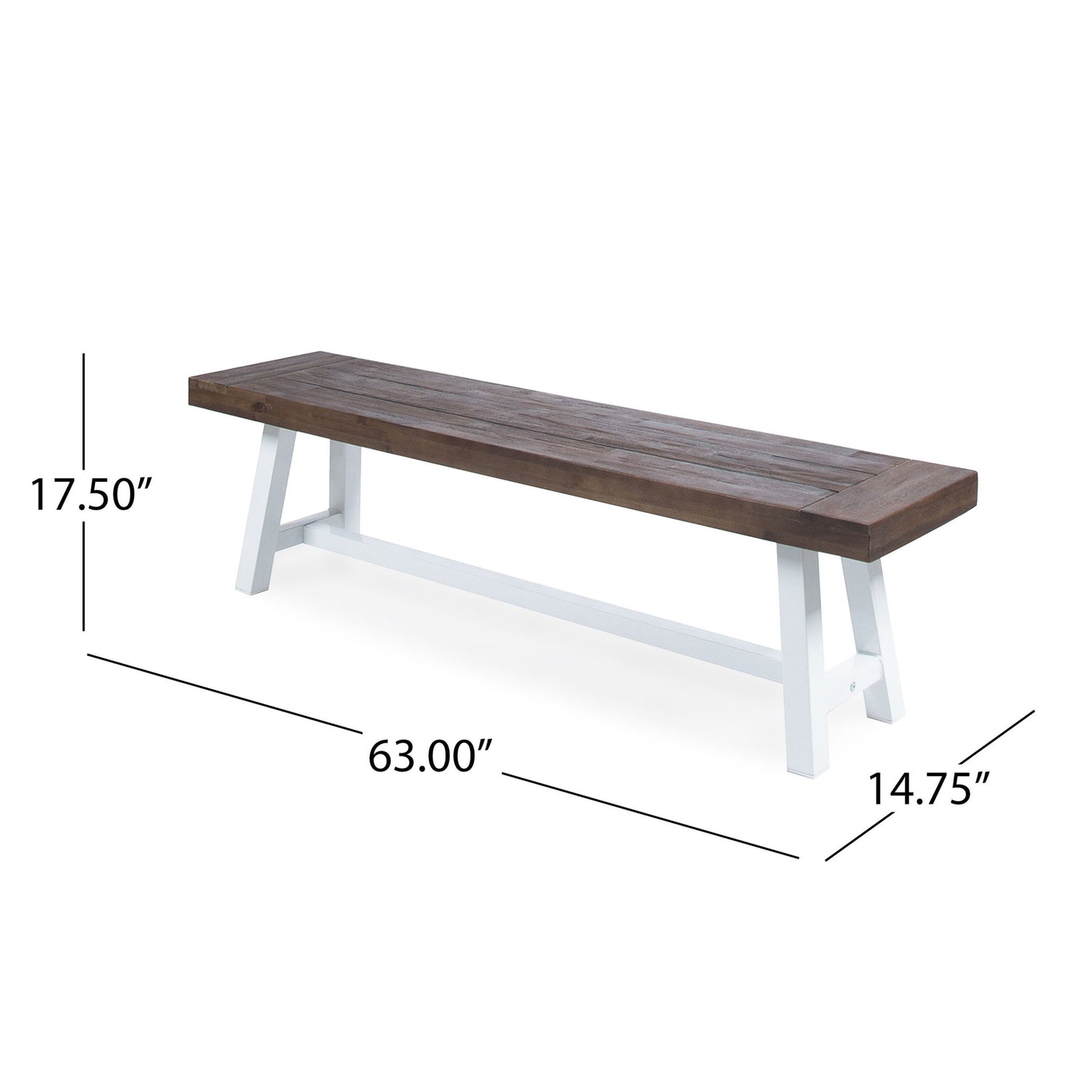 Tranquilizer - Outdoor Acacia Wood Bench With Slat Panel Design