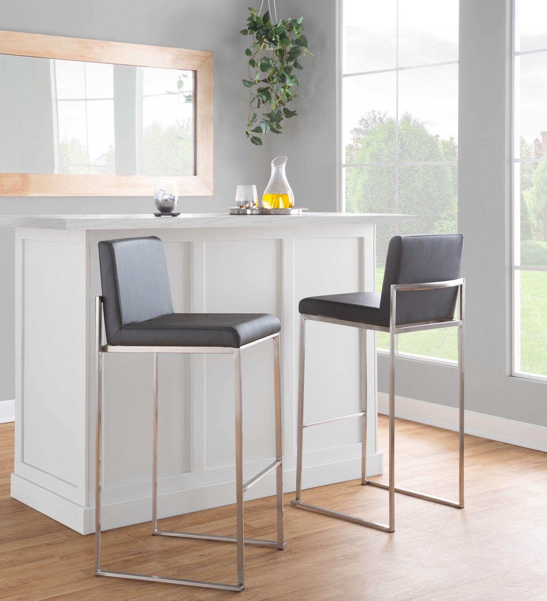 Fuji - Contemporary And Modern Elegance High Back Barstool