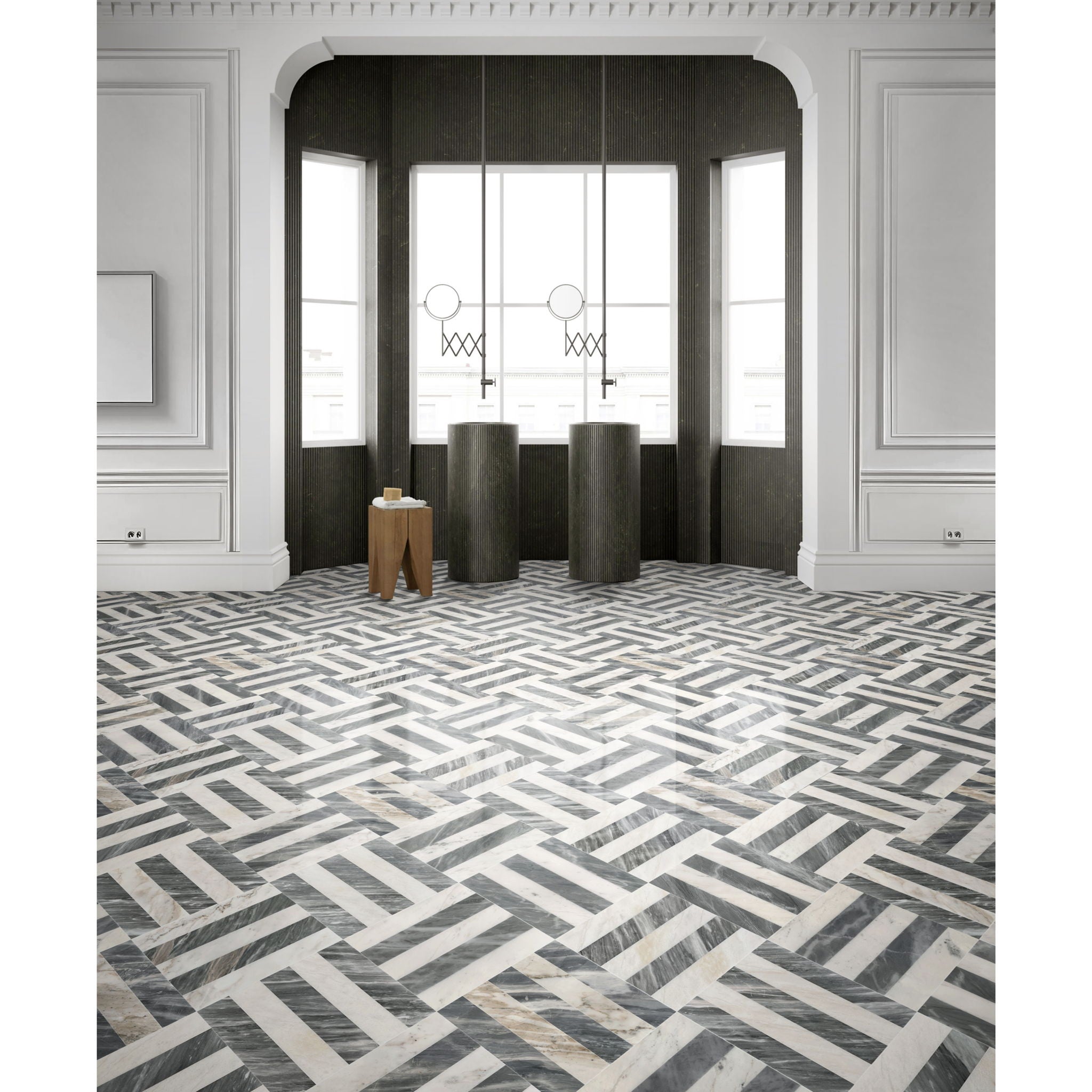 Elegant Waterjet Polished Marble Tile For Floor And Wall