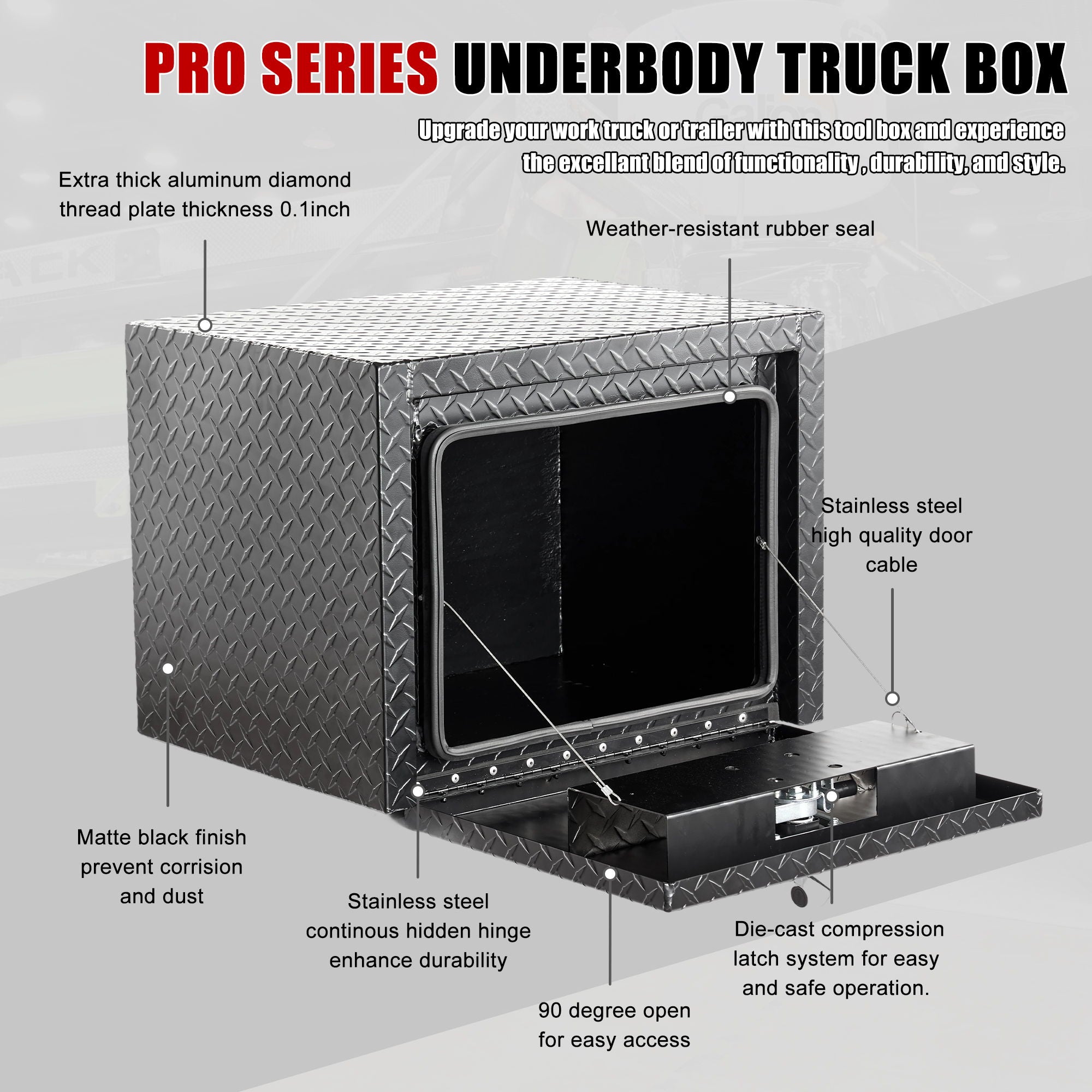 Pro Series - Underbody Truck Tool Box Waterproof Storage Chest