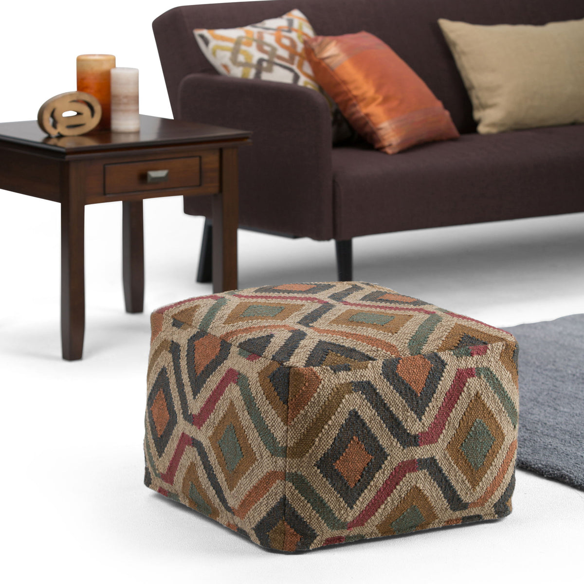 Johanna - Handcrafted Square Pouf