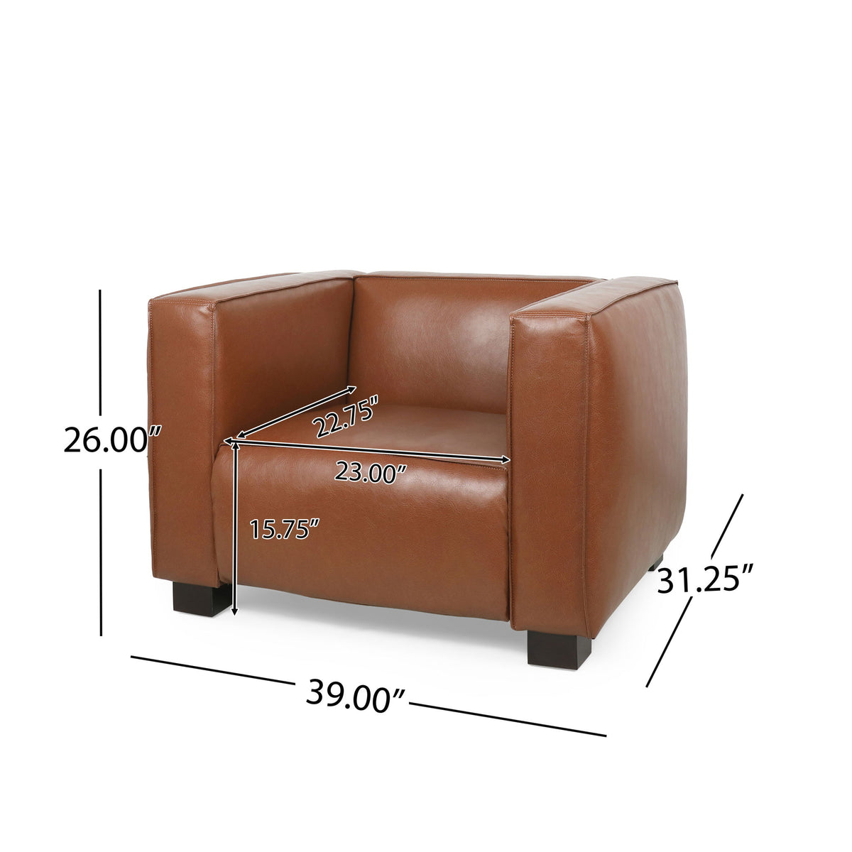 Vortexia - Club Chair With Tuxedo Design