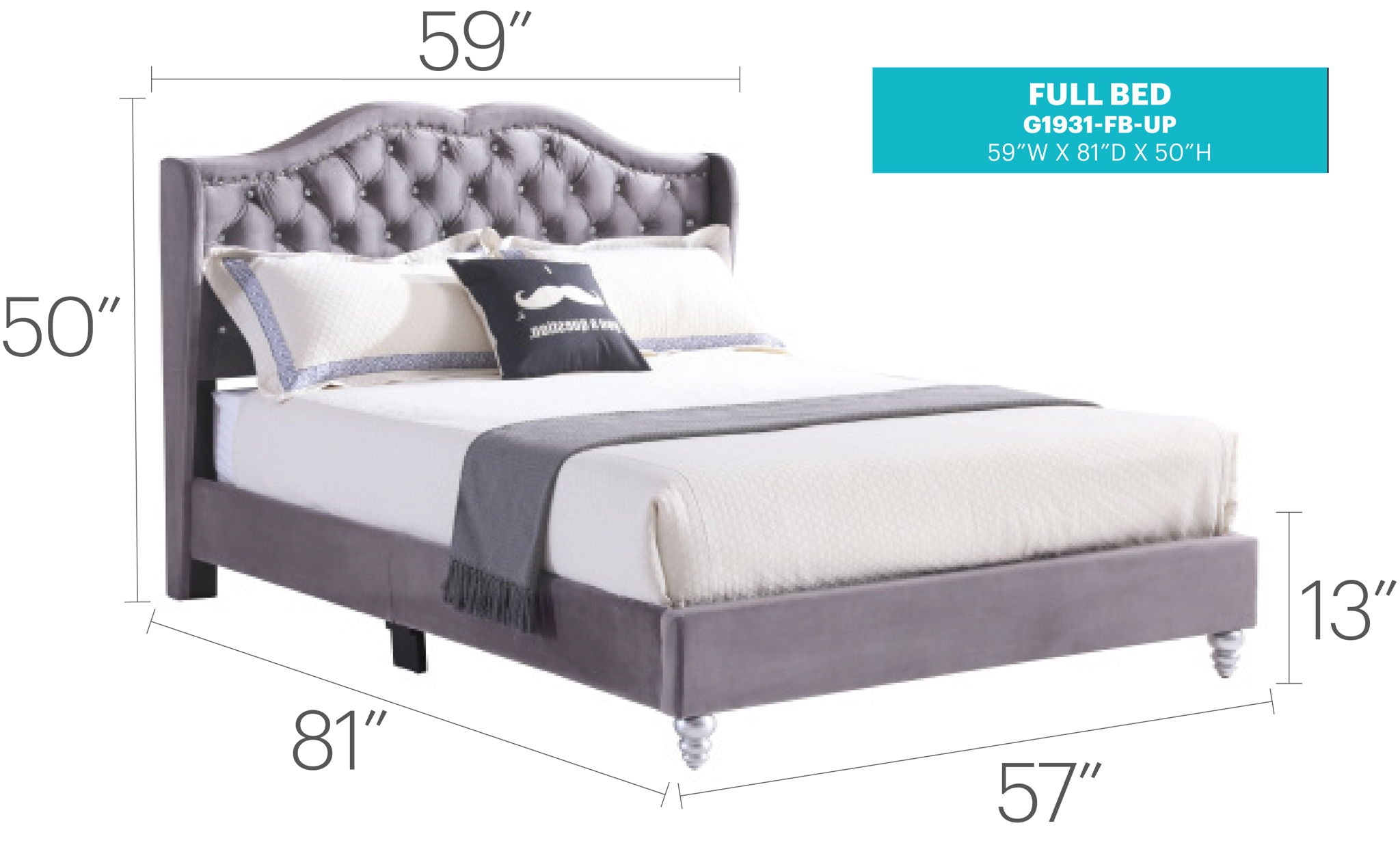 Upholstered Bed Transitional