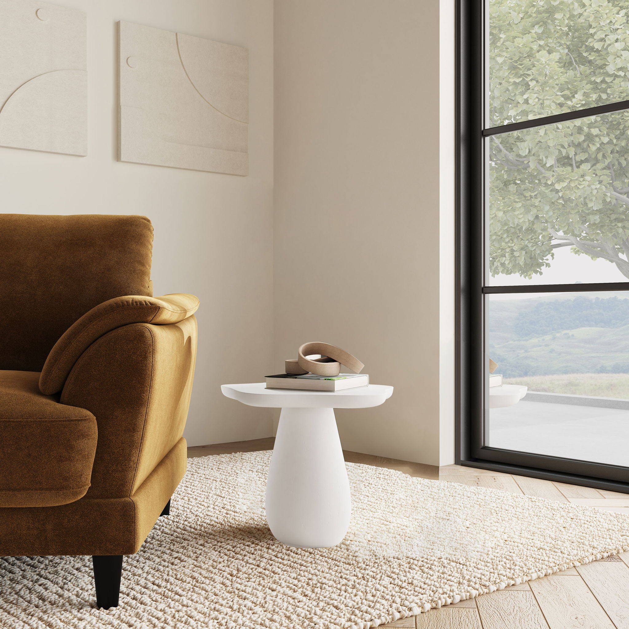 Trevor - Side Table With Cloud Shaped Top