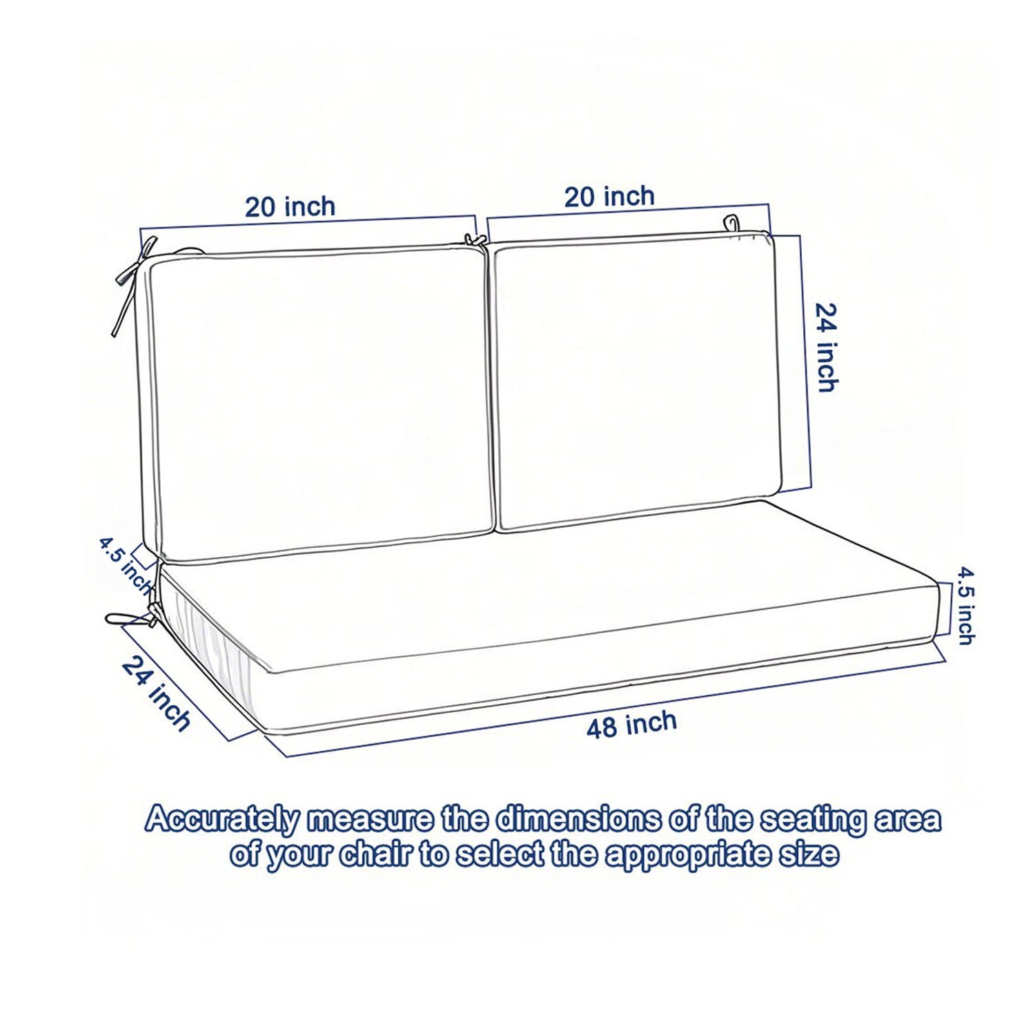 Deep Seat Waterproof Replacement Patio Chair Cushions For Patio Furniture