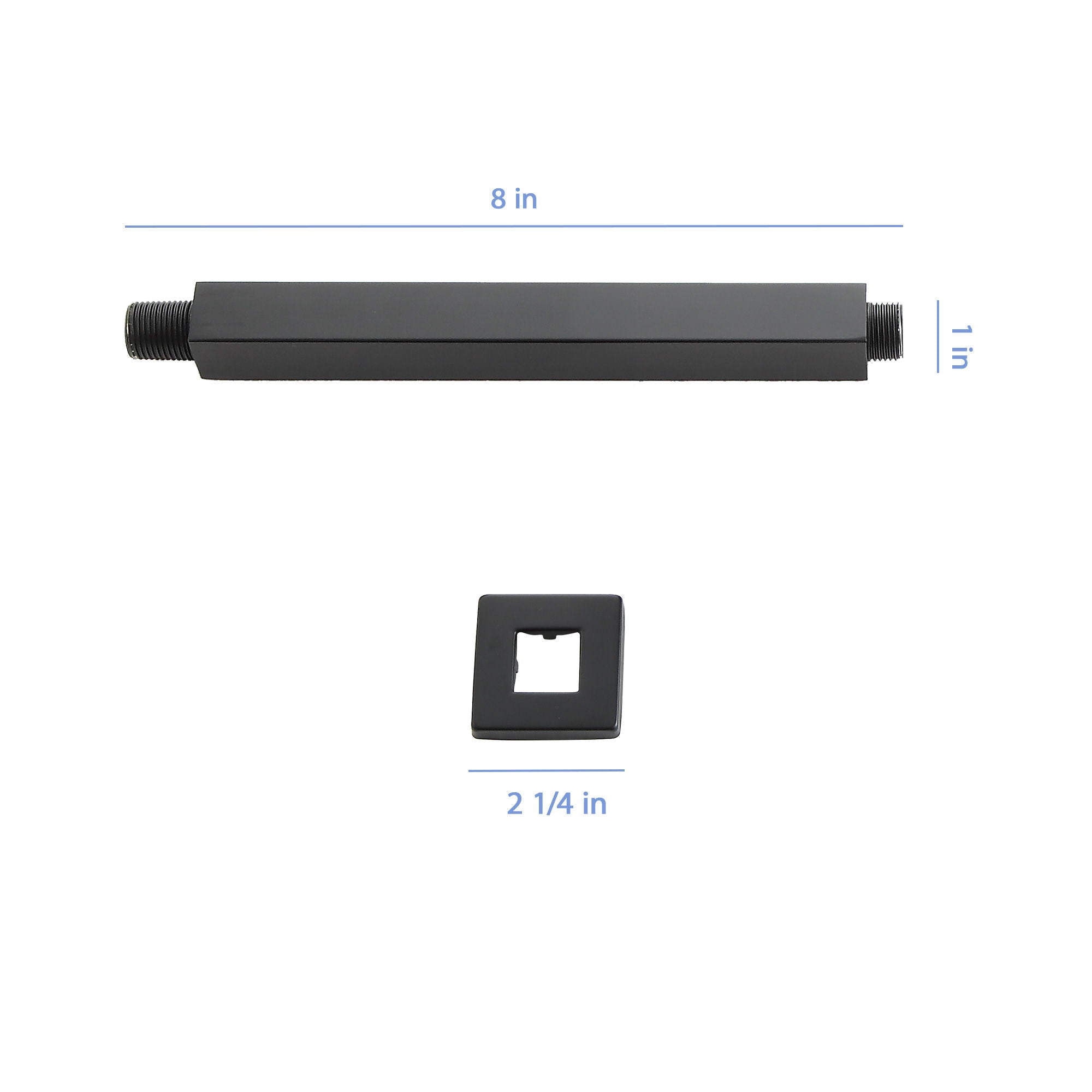 Premium 8" Ceiling Mounted Shower Arm With Flange