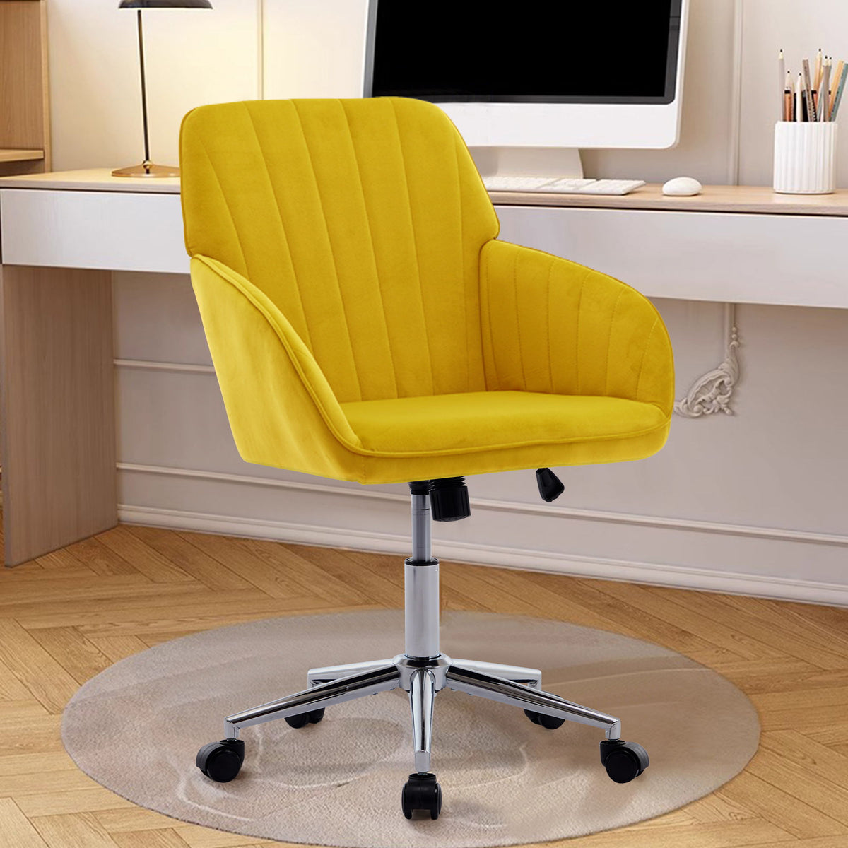 Adjustable Ergonomic Office Chair, Swivel Backrest Seat