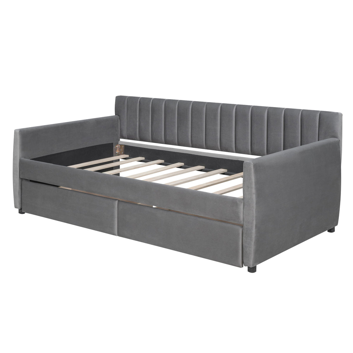 Upholstered Daybed With Slat Support