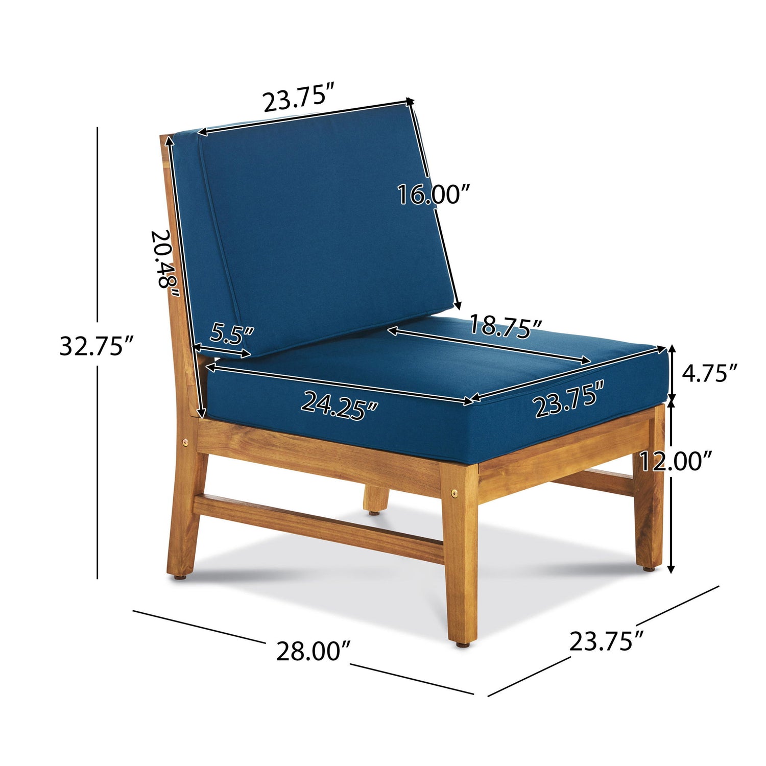 Perla - Armless Chair