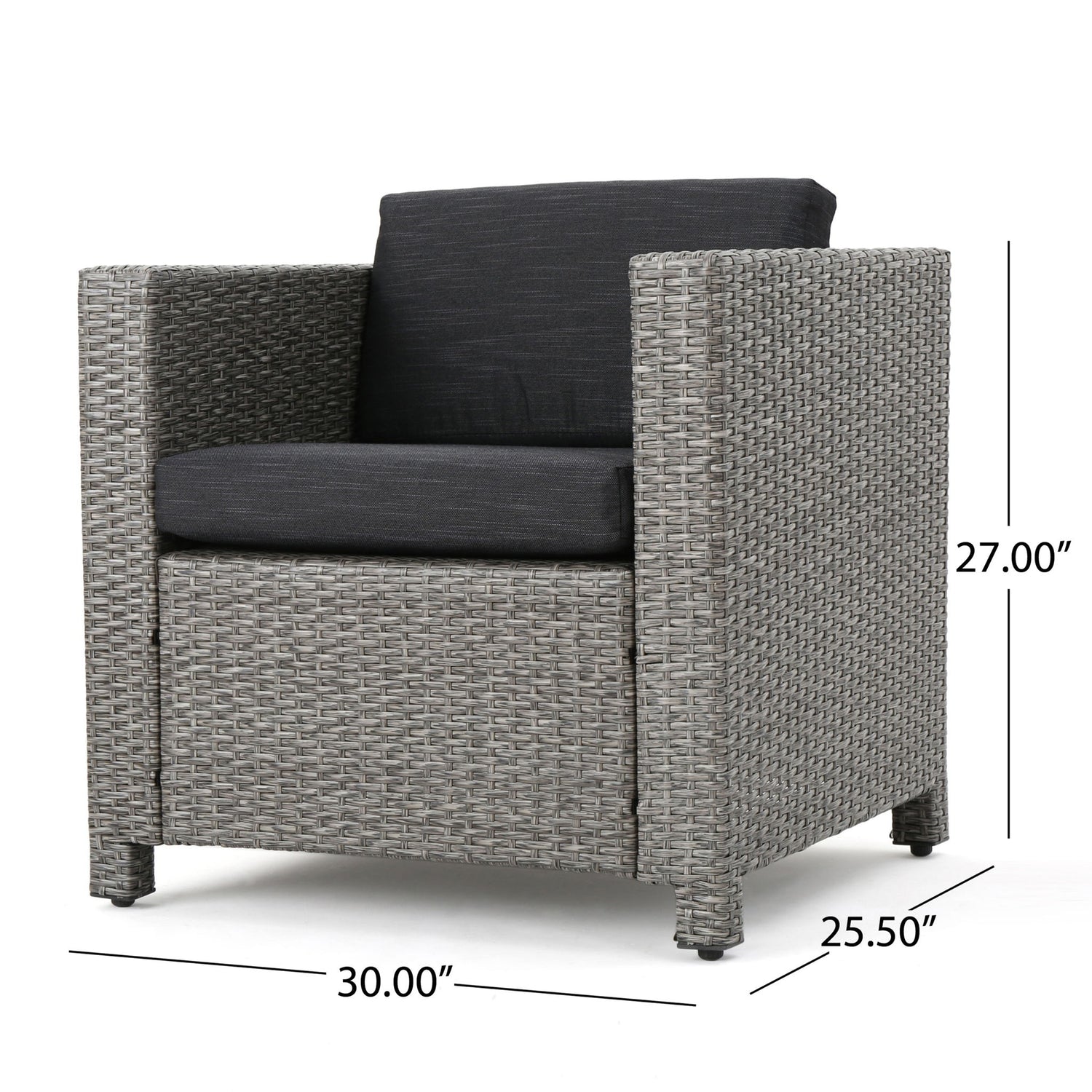 Stylish Outdoor Club Chair With Weather Resistant Cushions