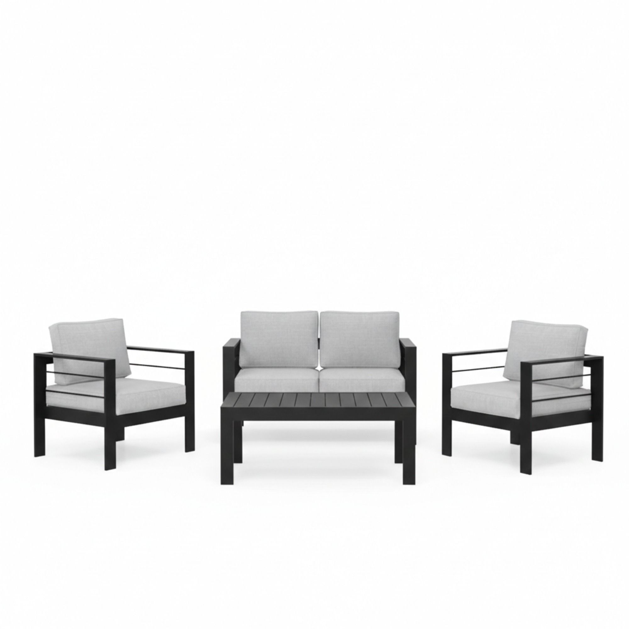 Outdoor Patio Set, All-Weather With Thick Cushions