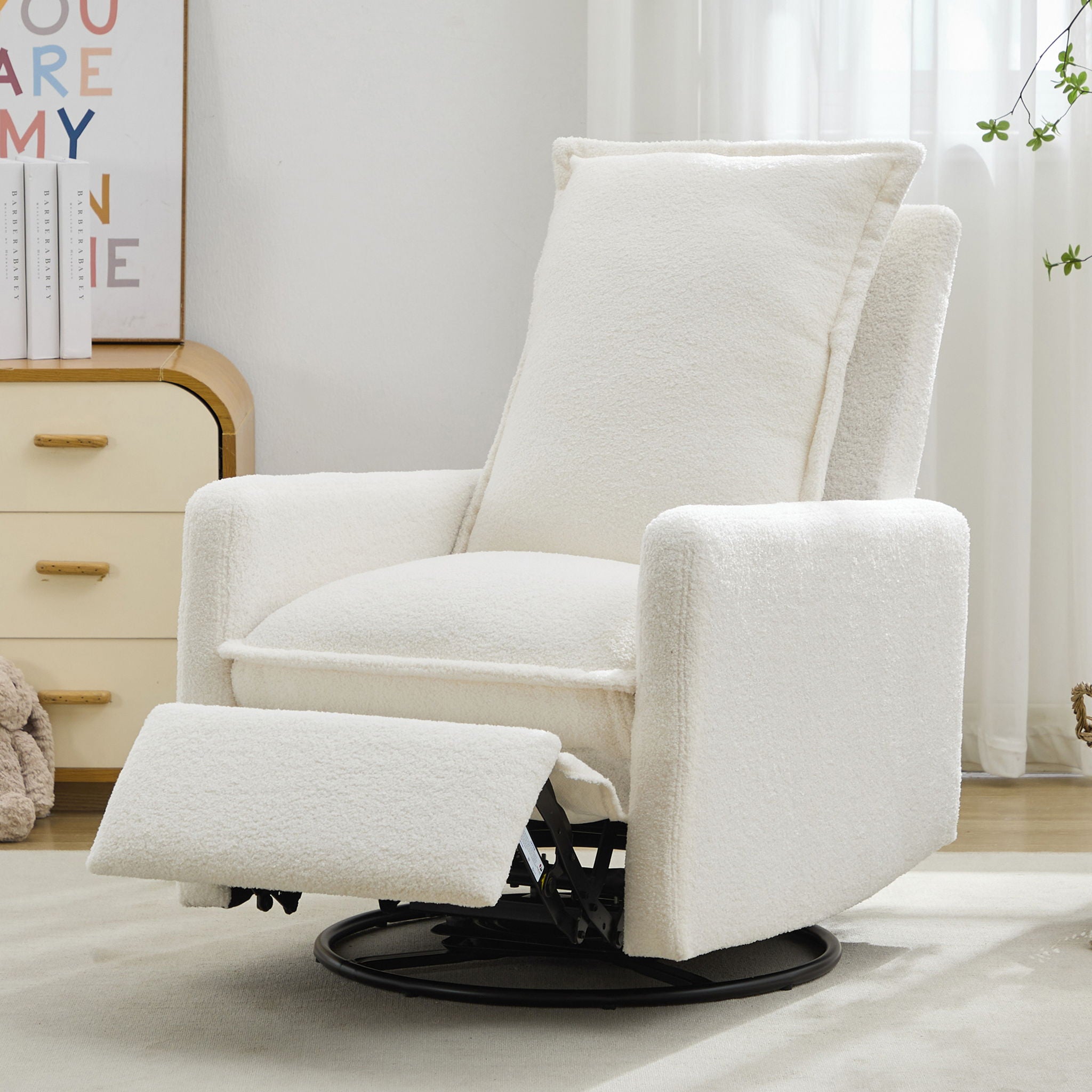 Swivel Rocker Glider Recliner, Rocking Chair Nursery For Living Room