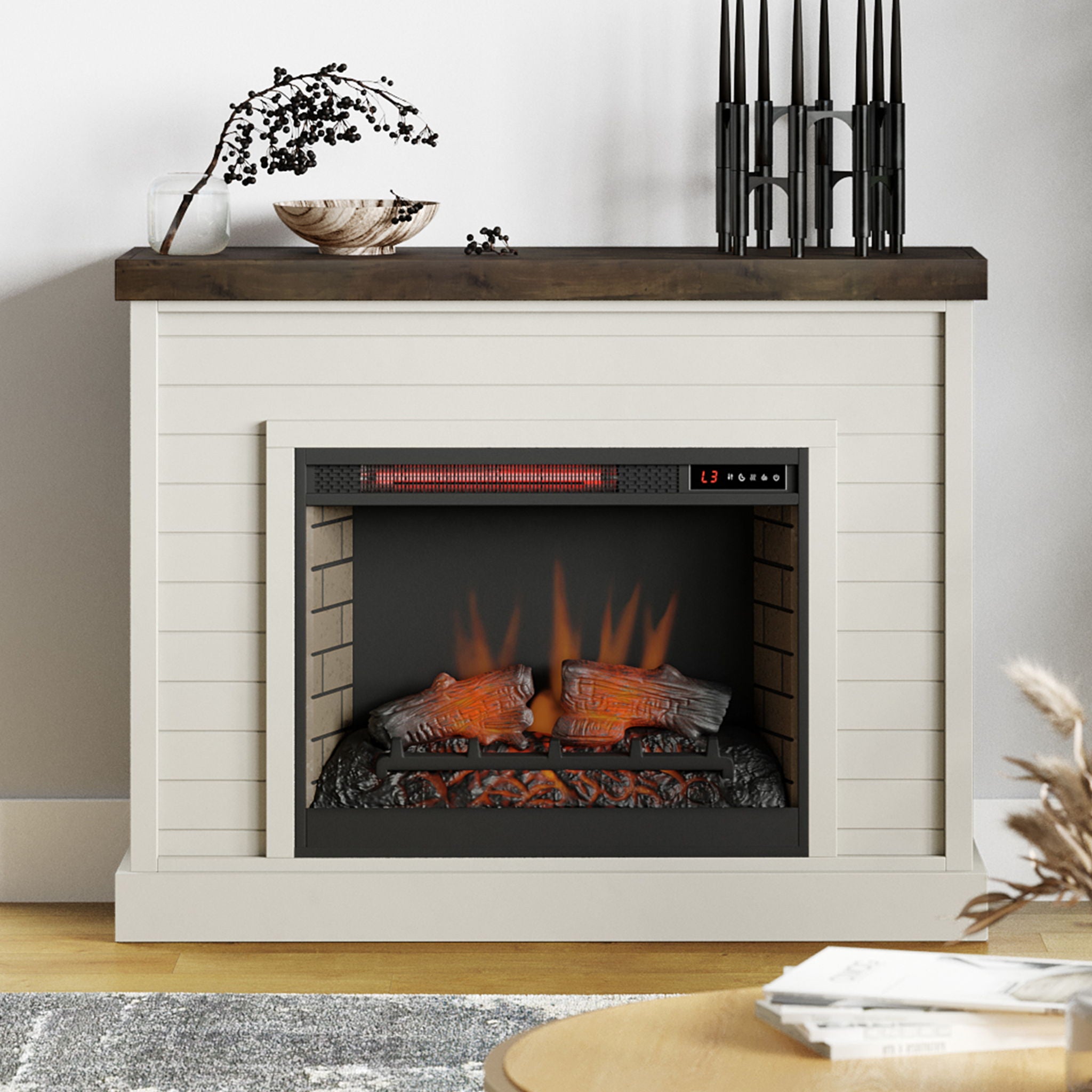 48" Fireplace With Mantel