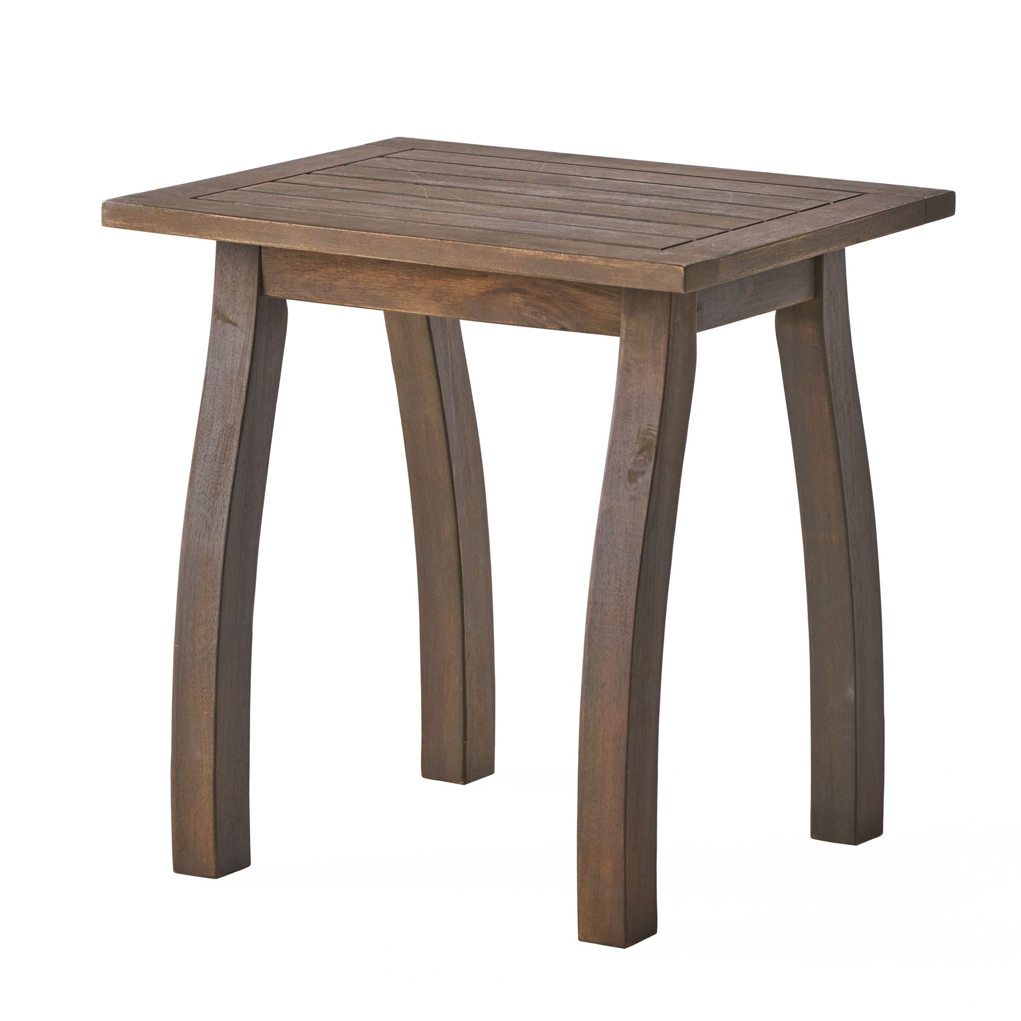 Kinesis - Outdoor Side Table With Slatted Top And Wood Frame