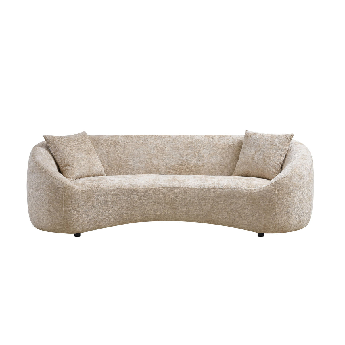 Curved 3 Seater Sofa, Long Living Room Couch