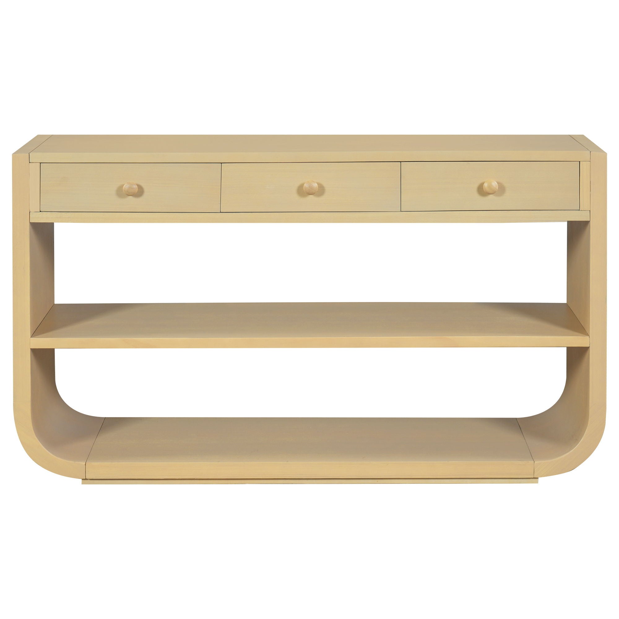 Console Table With 3 Soft Close Drawers & 2 Open Shelves