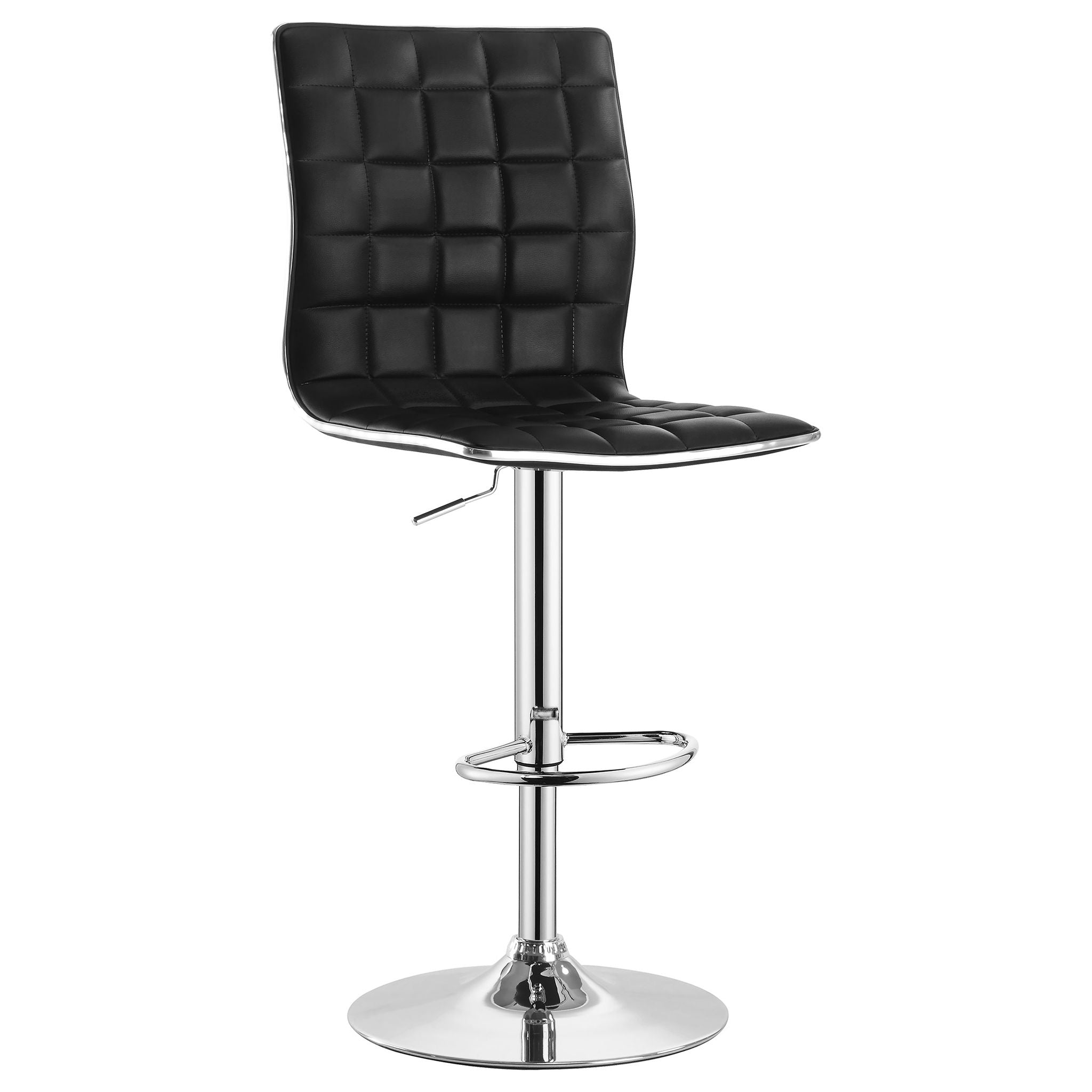 Waffle - Adjustable Bar Stool (Set of 2) - Black