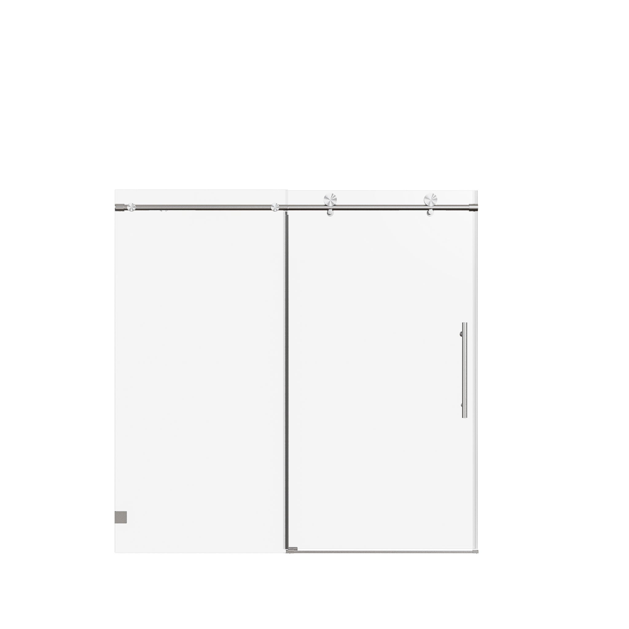 Frameless Single Sliding Soft Close Shower Doors, 5/16" Sgcc Tempered Glass