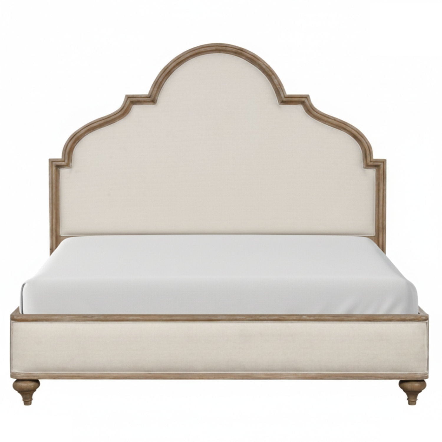 3 Piece Bed Set With 2 Nightstands, Upholstered Headboard, USB Ports