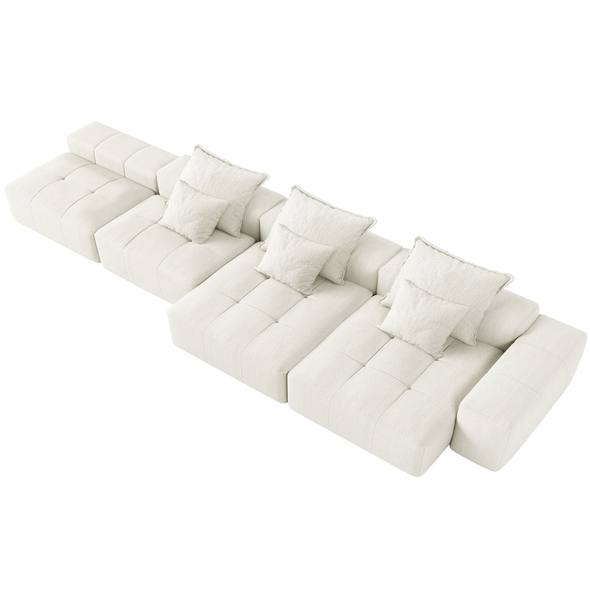 Modern Oversized Diy Combination Modular Sectional Sofa With Pillows