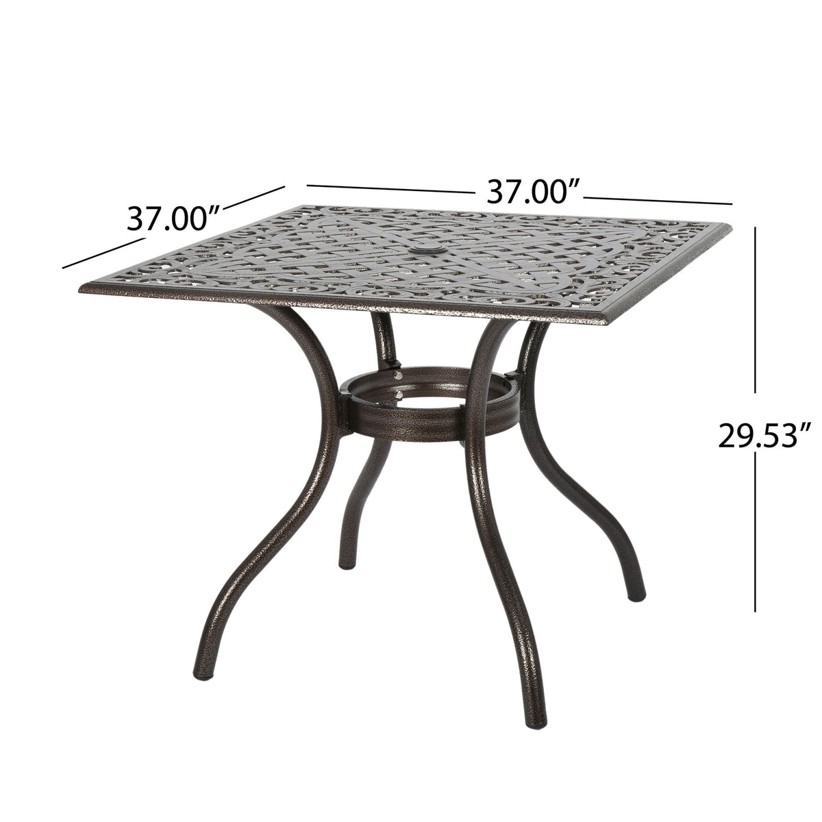 Phoenix - Square Table - Bronze