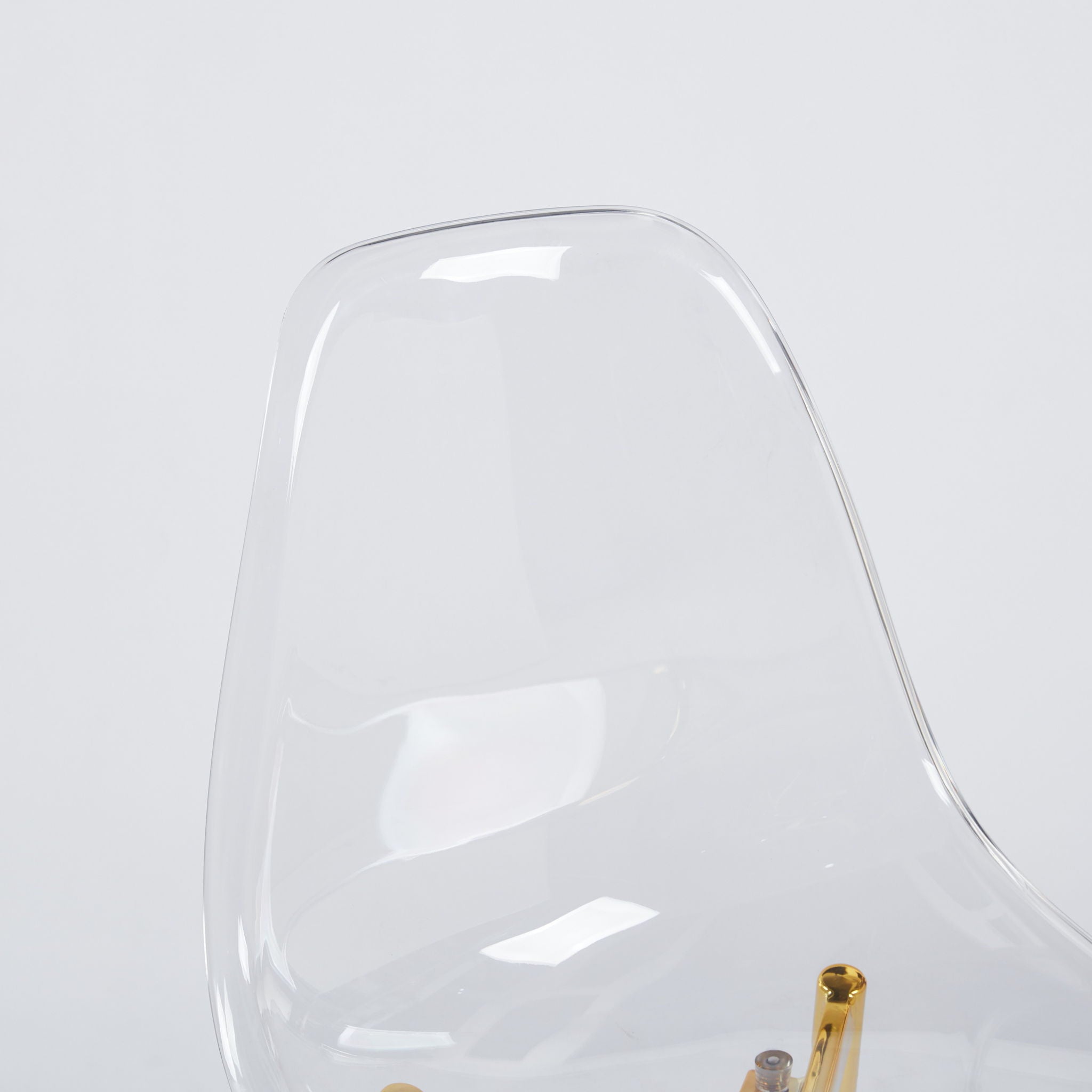 Transparent Plastic Seat Dining Chair (Set of 4)