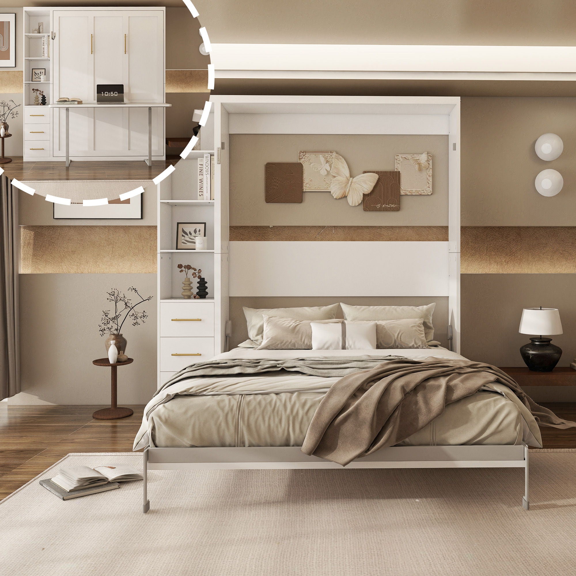 Multifunctional Vertical Murphy Wall Bed