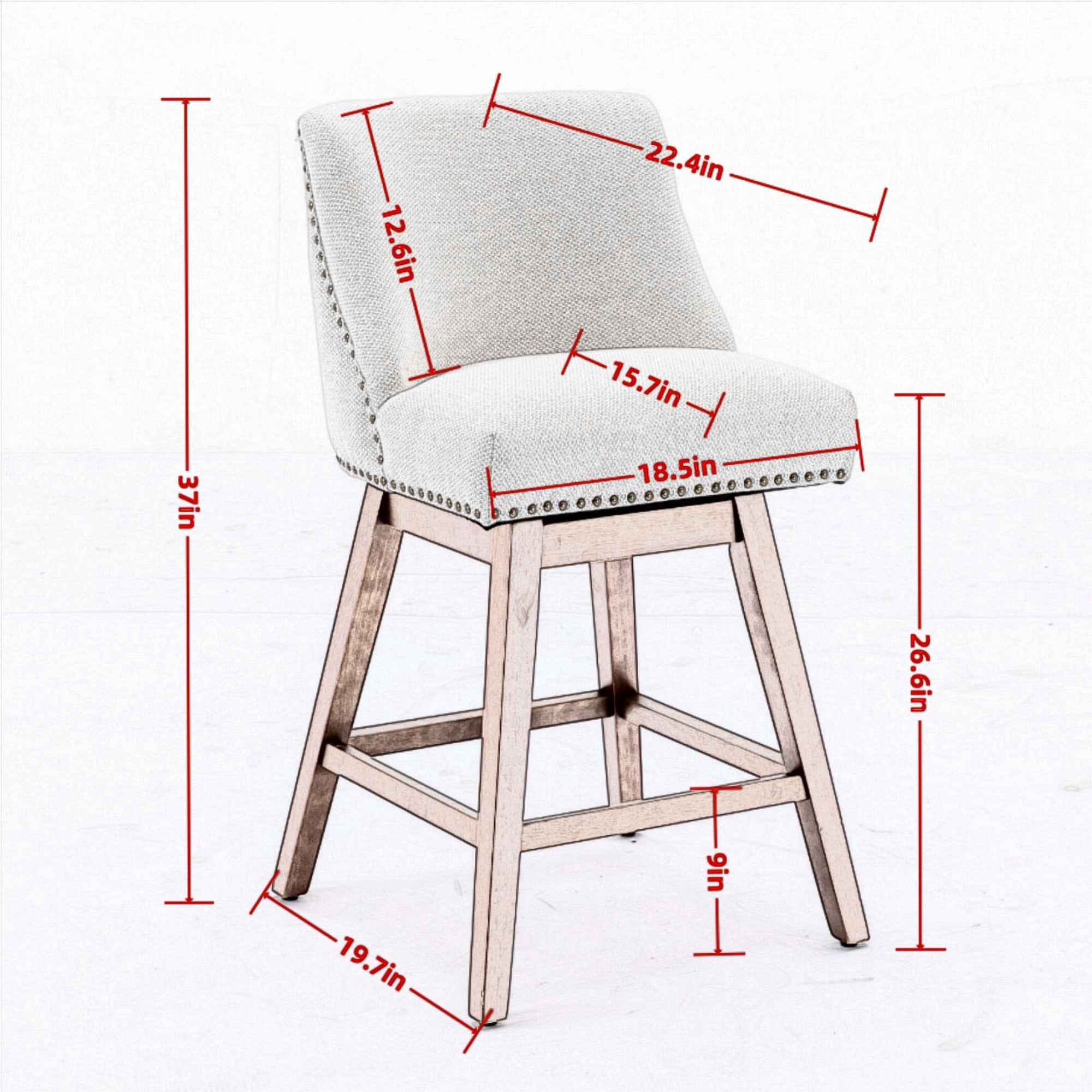 Counter Height Swivel Barstools, 26&