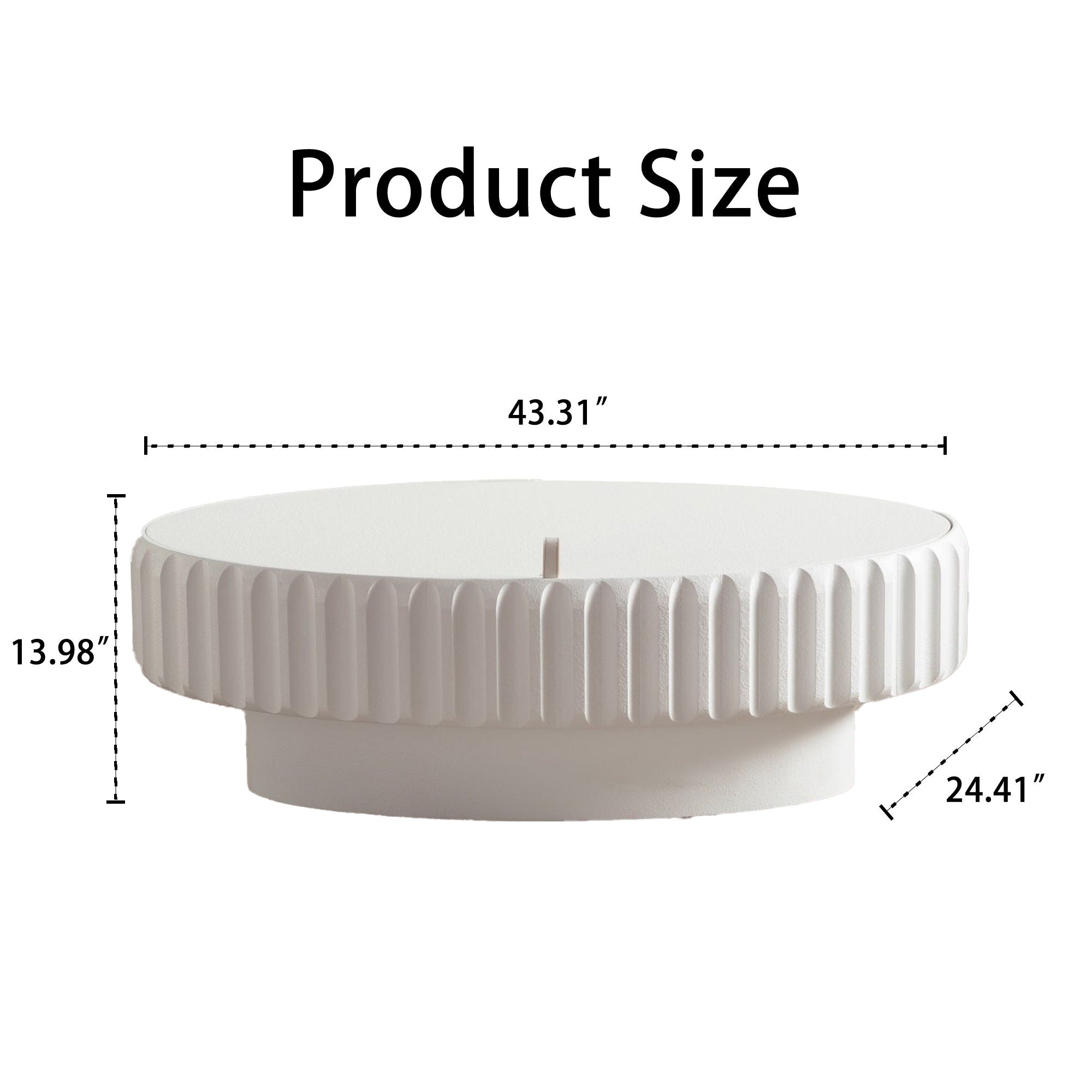 Fluted Storage Table With Lift Off Lid