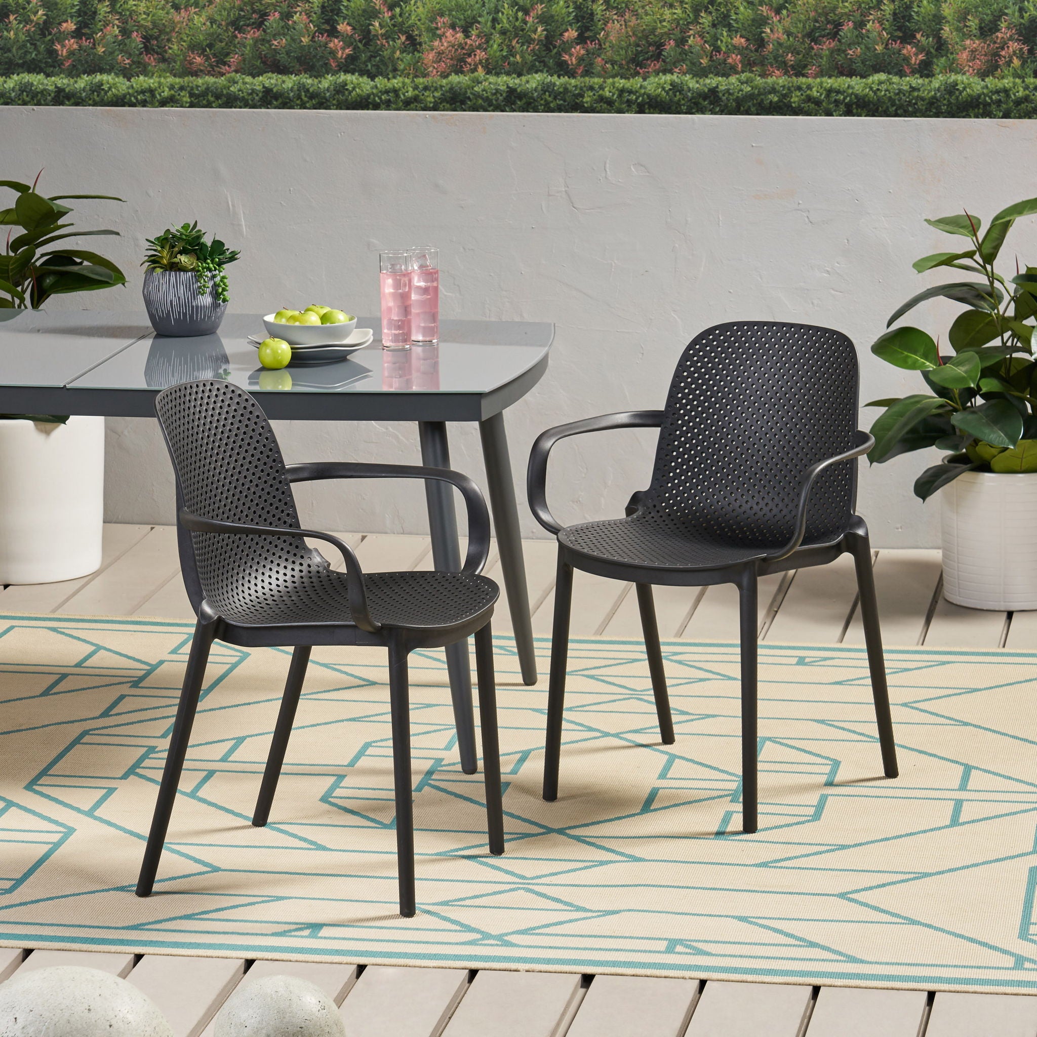 Roxanne - Outdoor Stacking Dining Armchair (Set of 2)