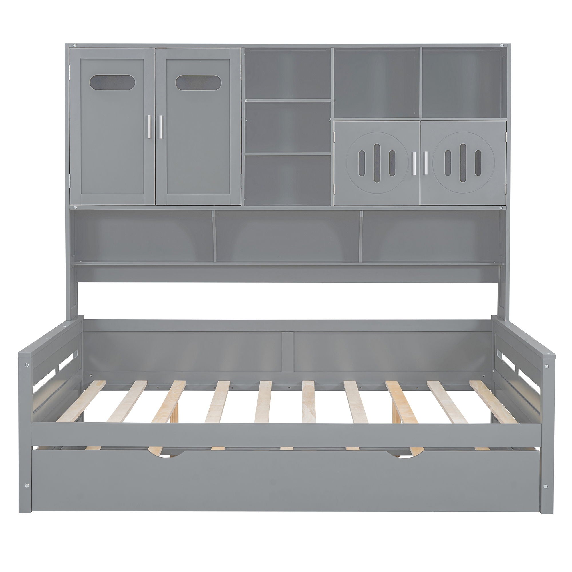 Daybed & All-In-One Cabinet And Shelf