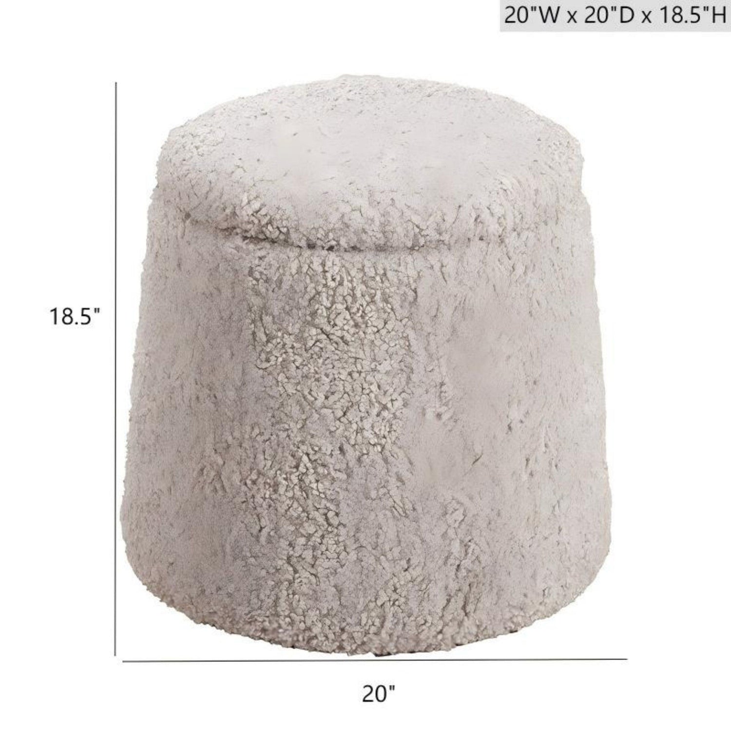 Elegant Round Storage Ottoman Upholstered