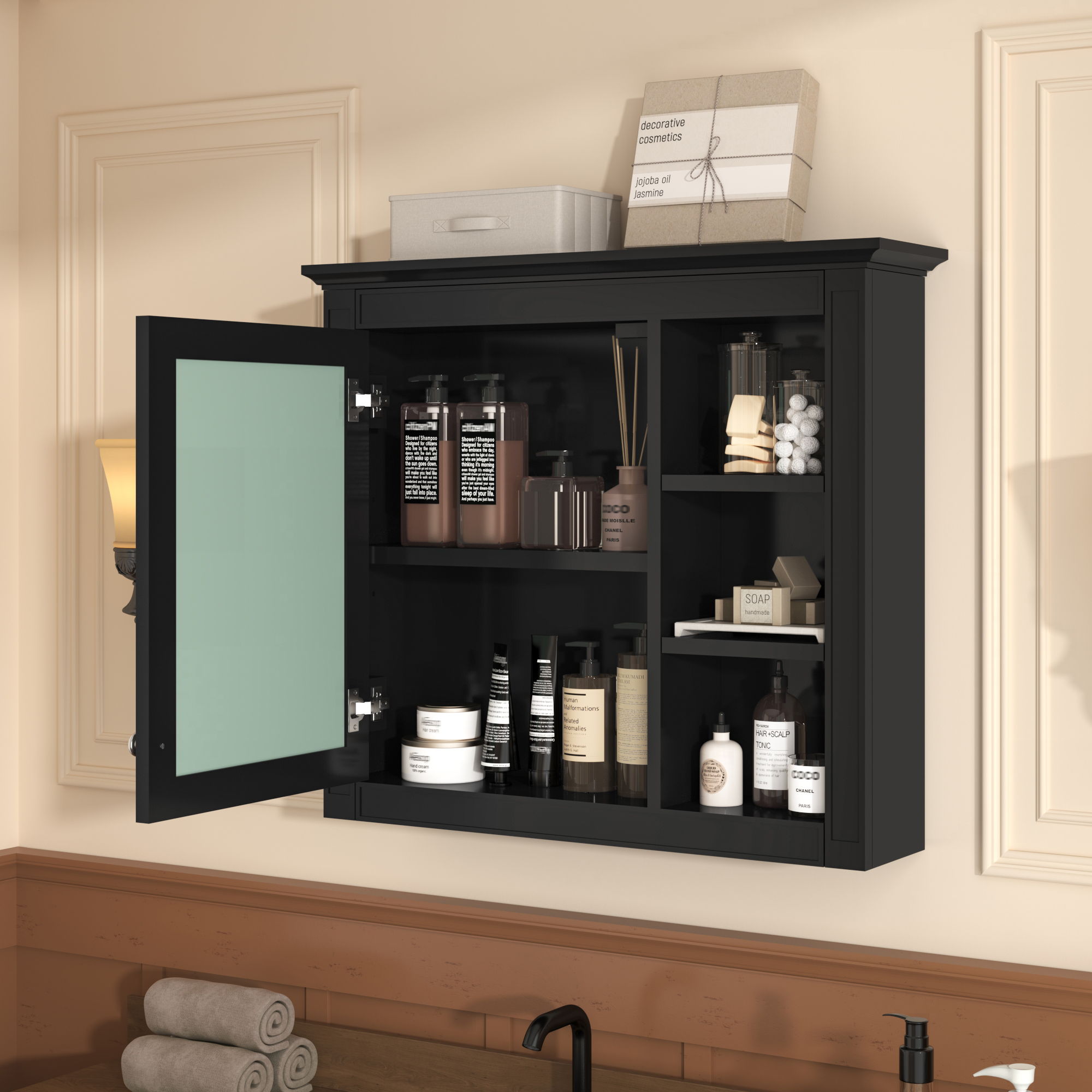 Modern Wall-Mounted Medicine Cabinet With Mirror