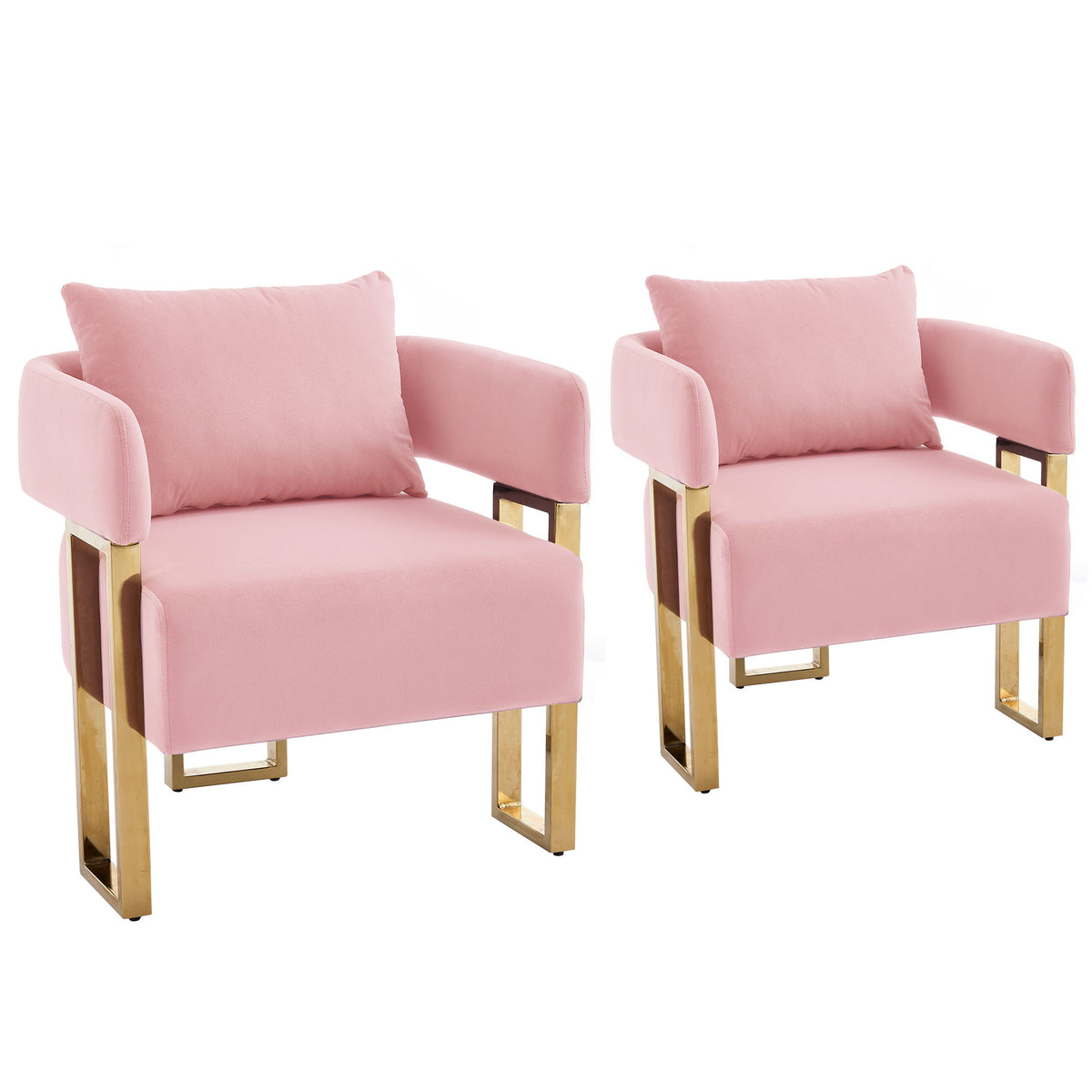 Modern Classic Design Decorative Chair Teddy Fleece Upholstered And Metal Foot
