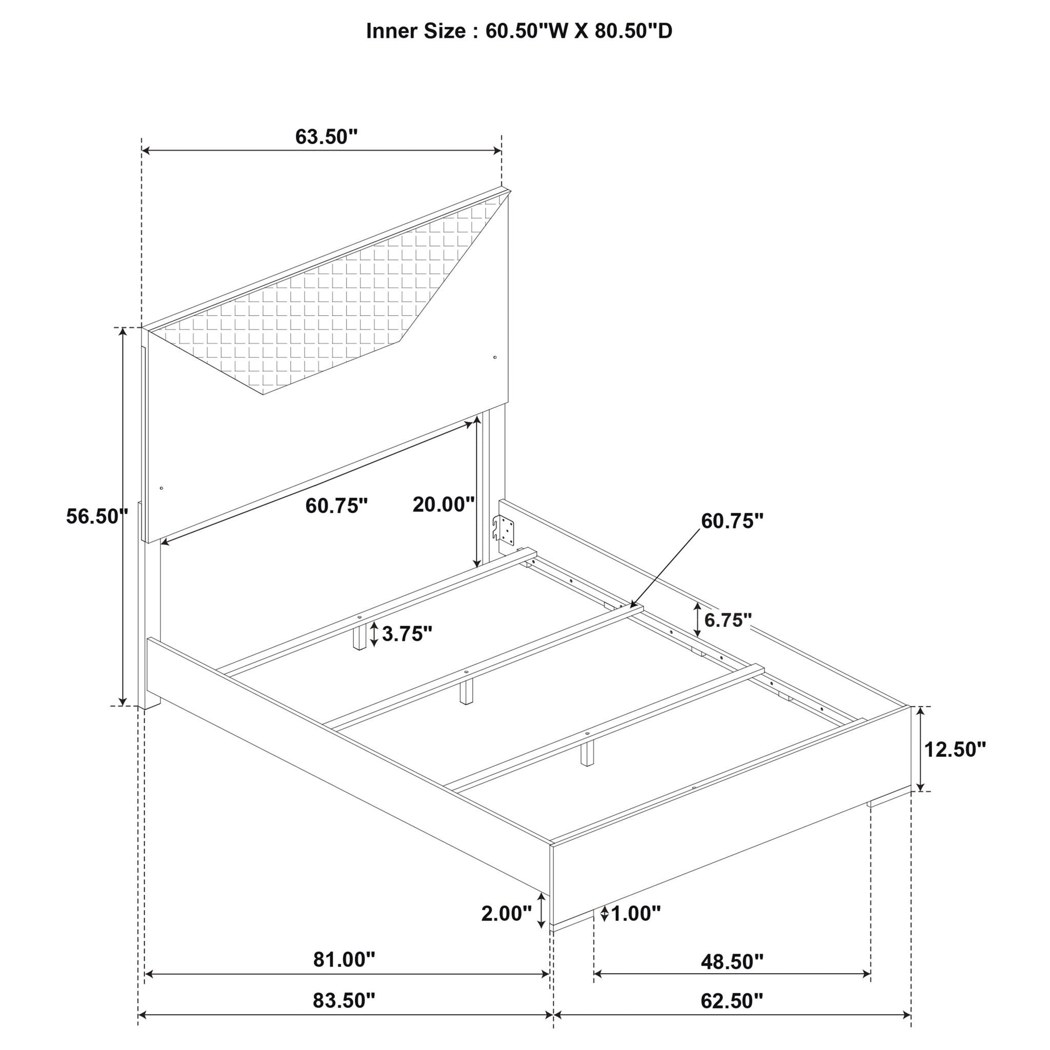 Pierce - 4 Piece Bedroom Set With LED Lighting