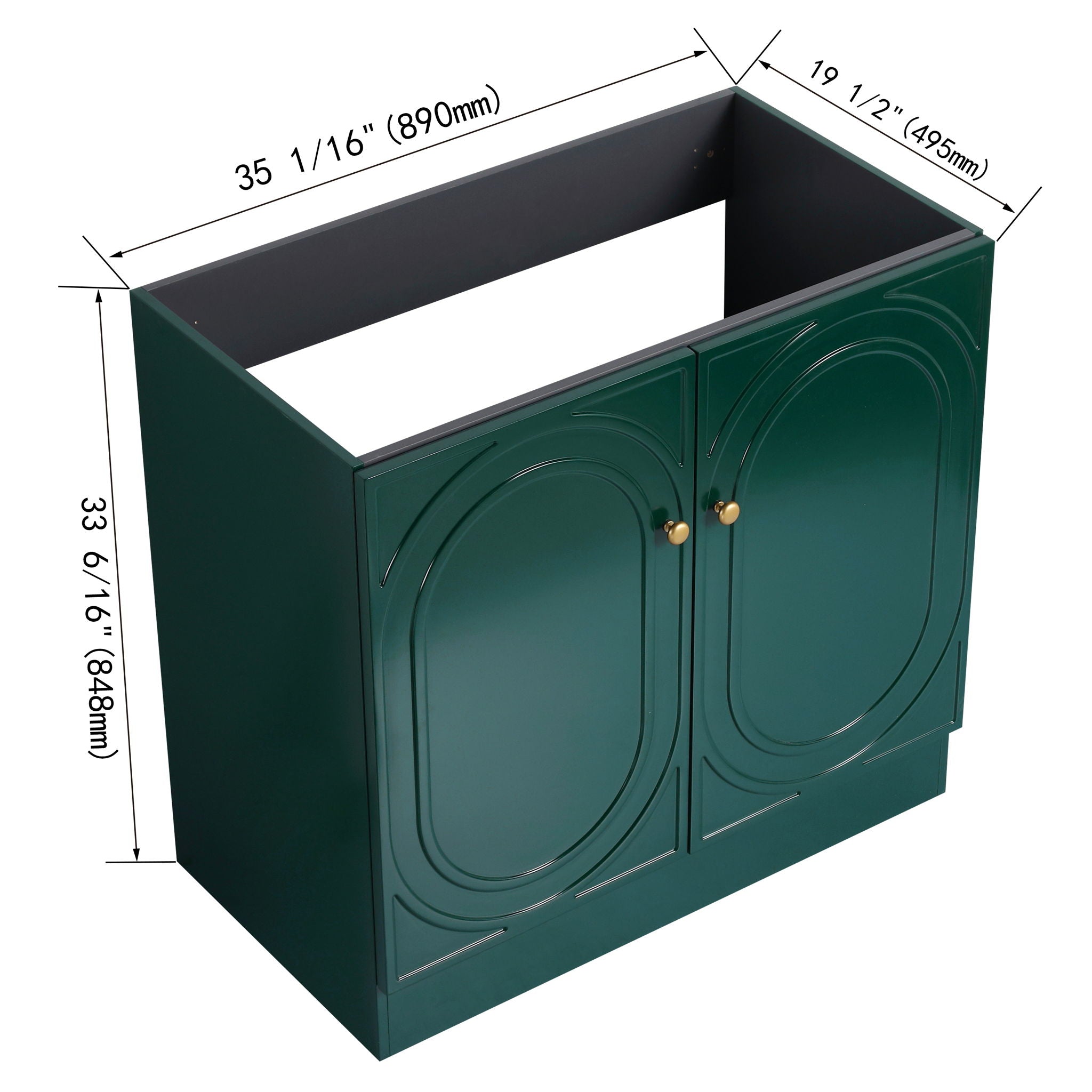 Modern Freestanding Bathroom Vanity With Soft Close Cabinet Doors