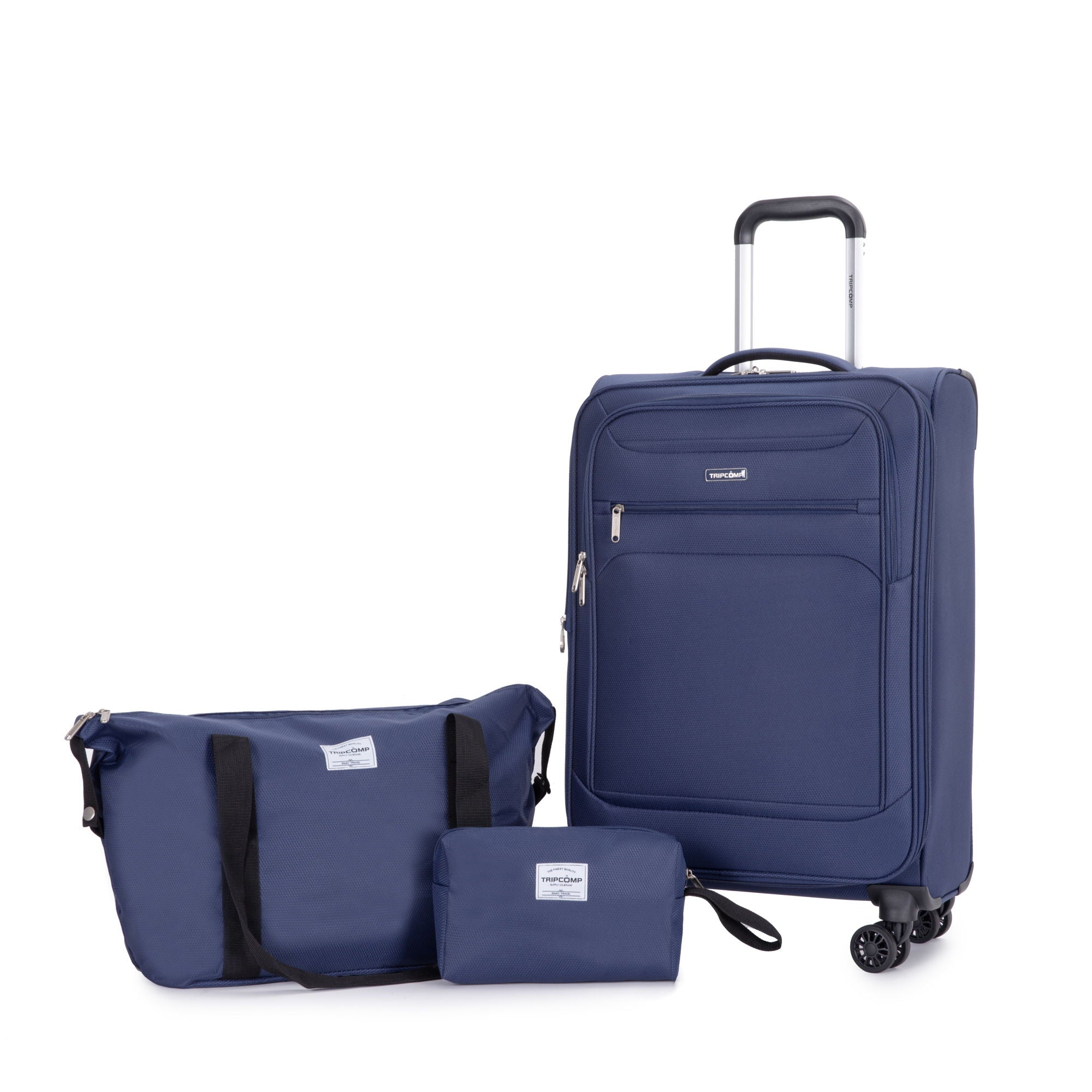 3 Piece Luggage Sets, Softshell Suitcase Spinner Wheels